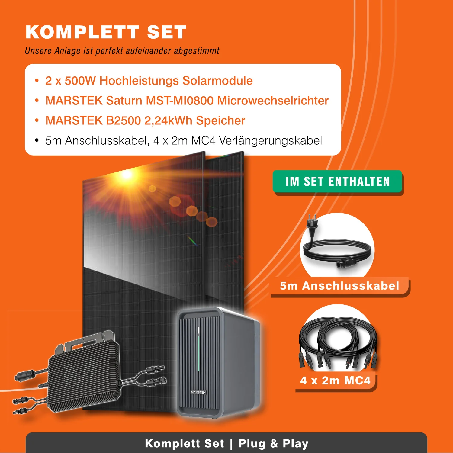 1000W Balkonkraftwerk mit 800W Wechselrichter (Speicher optional) - Image 15