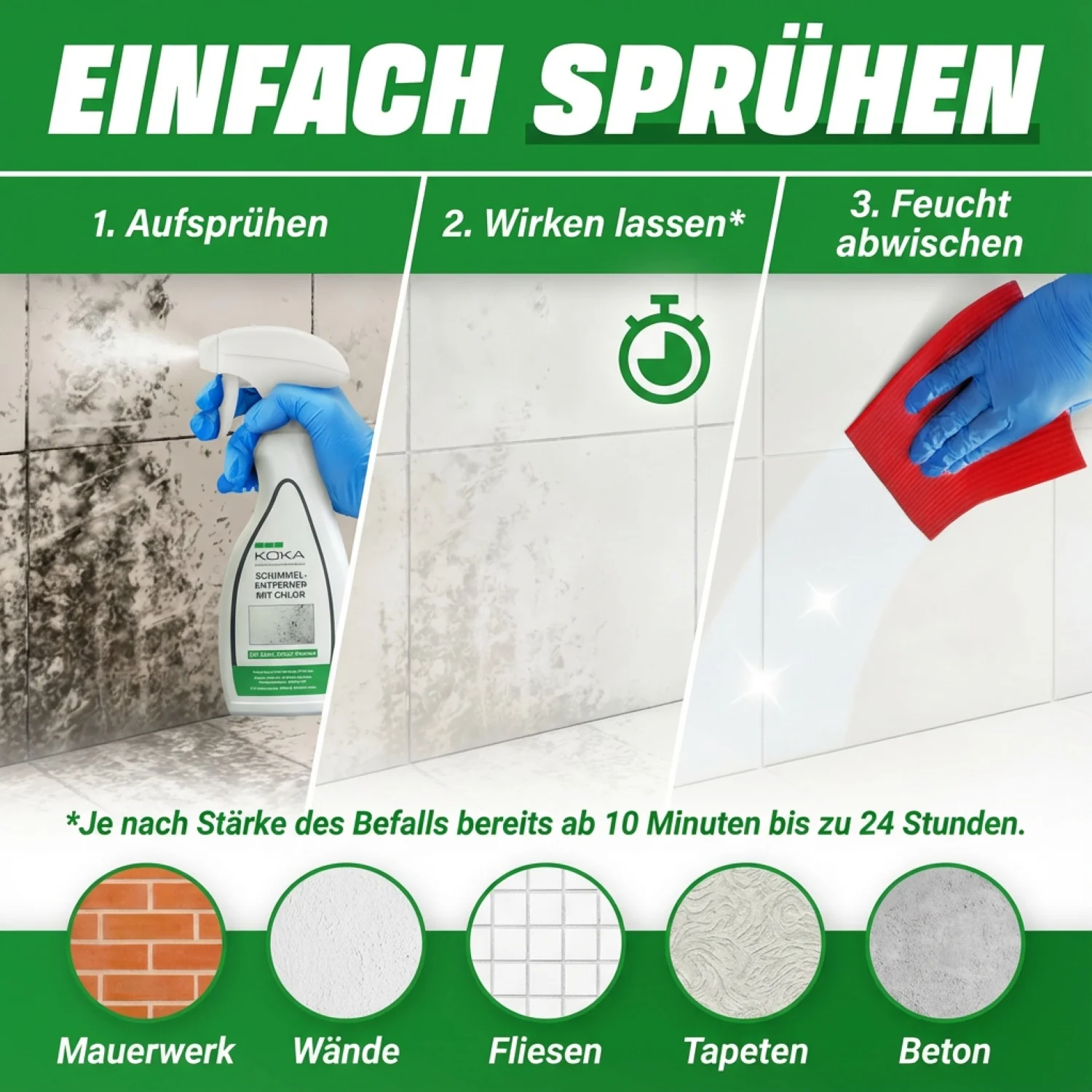 12x Schimmelentferner mit Aktiv-Chlor-Formel je 500ml - Image 9