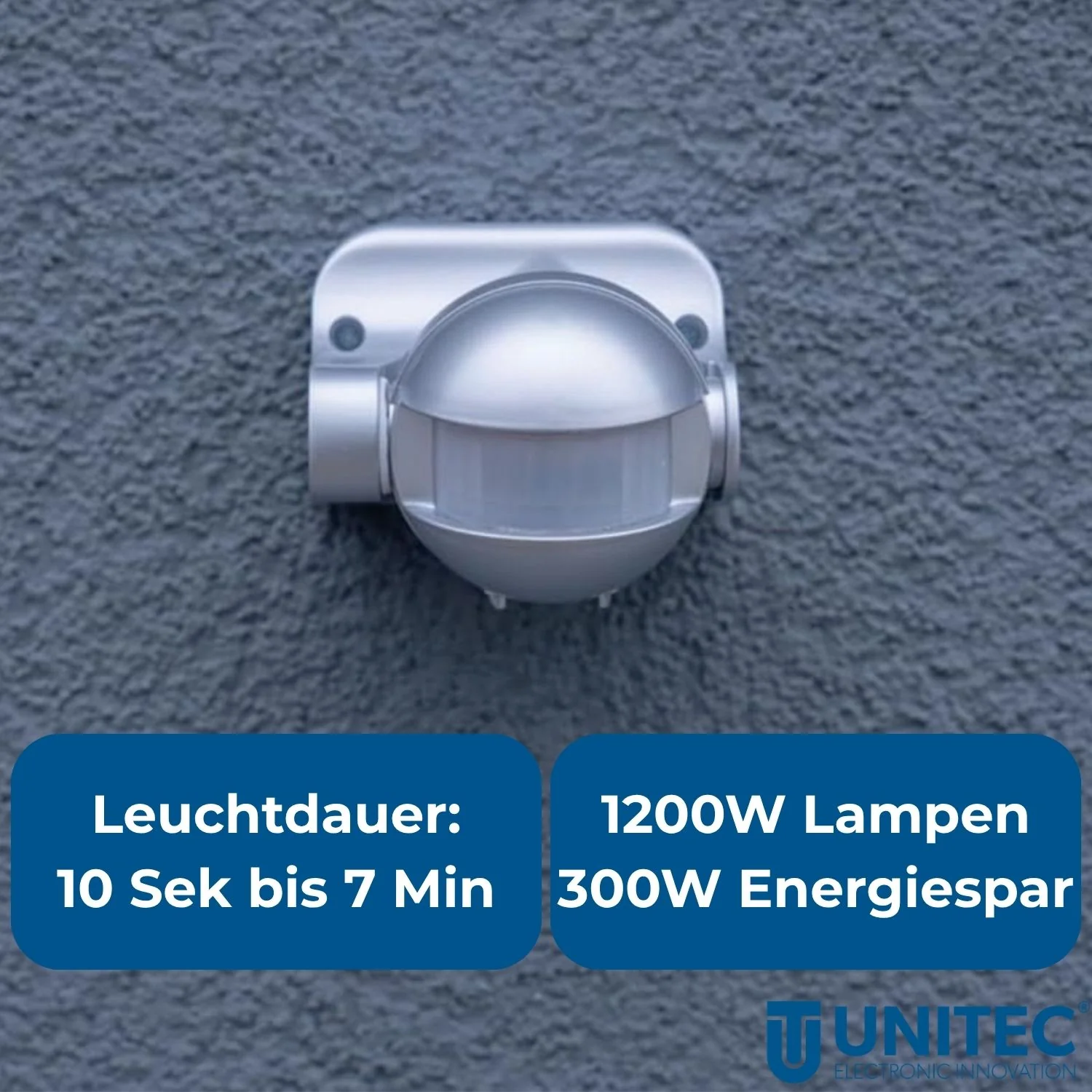 2x Infrarot Bewegungsmelder Neigbar IP44 180 Grad Silber - Image 7