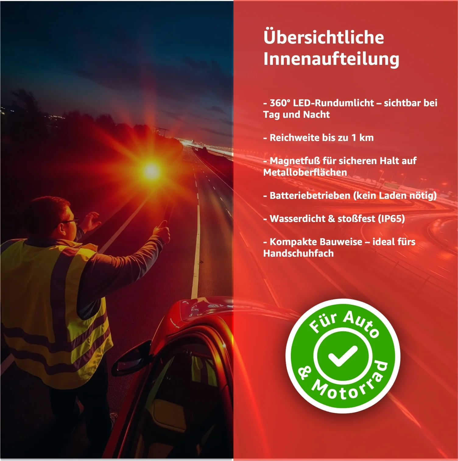3x V16 EU Notlicht – Warndreieck Alternative & Sicherheitsleuchte – Pflicht ab 2026 Spanien - Image 20
