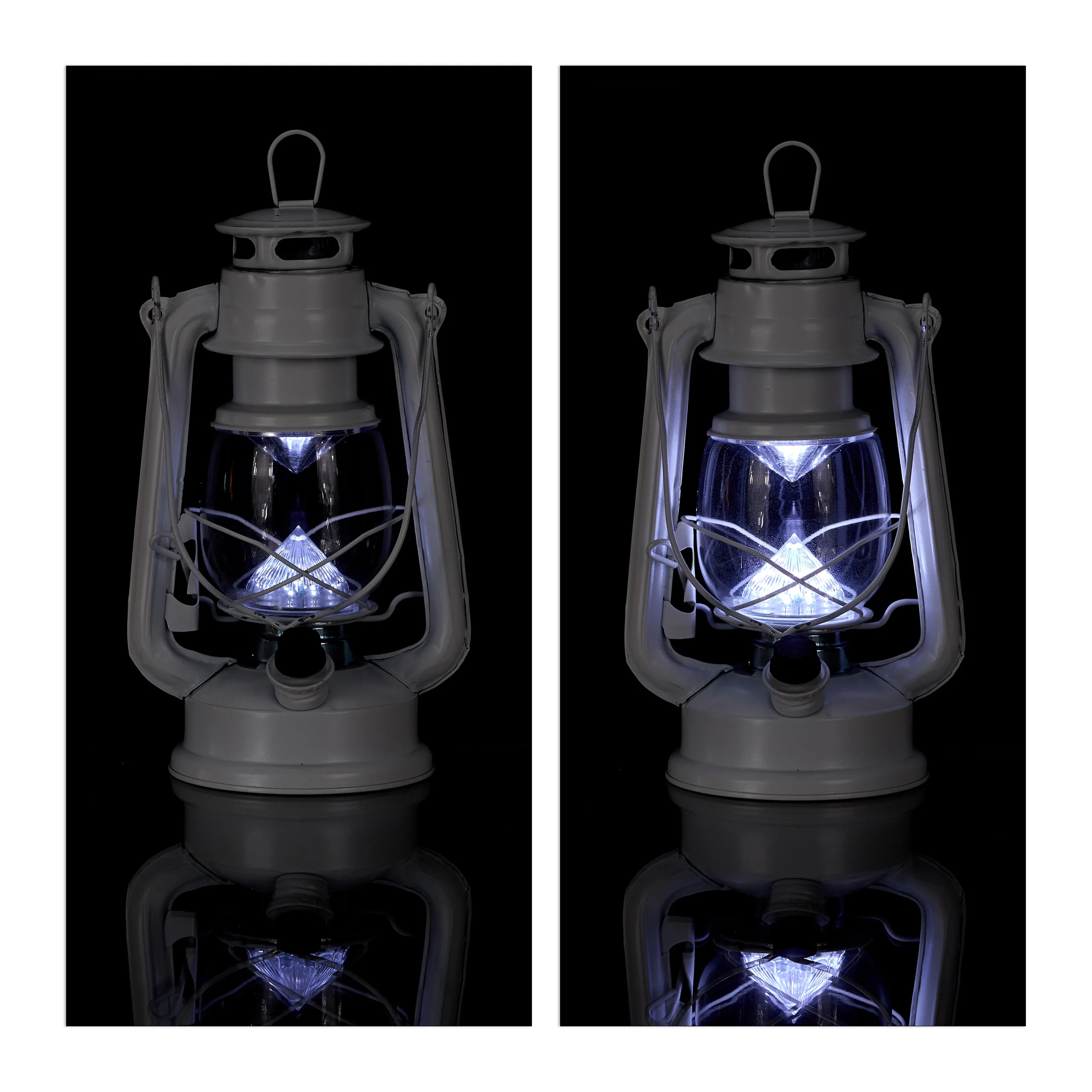 4 x Sturmlaterne LED weiß - Image 6