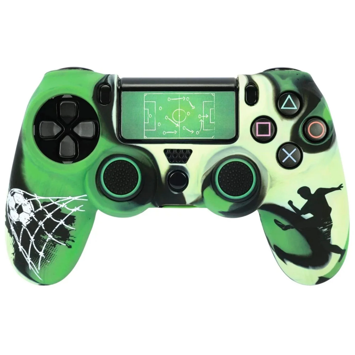 7in1 Set Schutzhülle Skin Soccer für PS4 Controller - Image 5