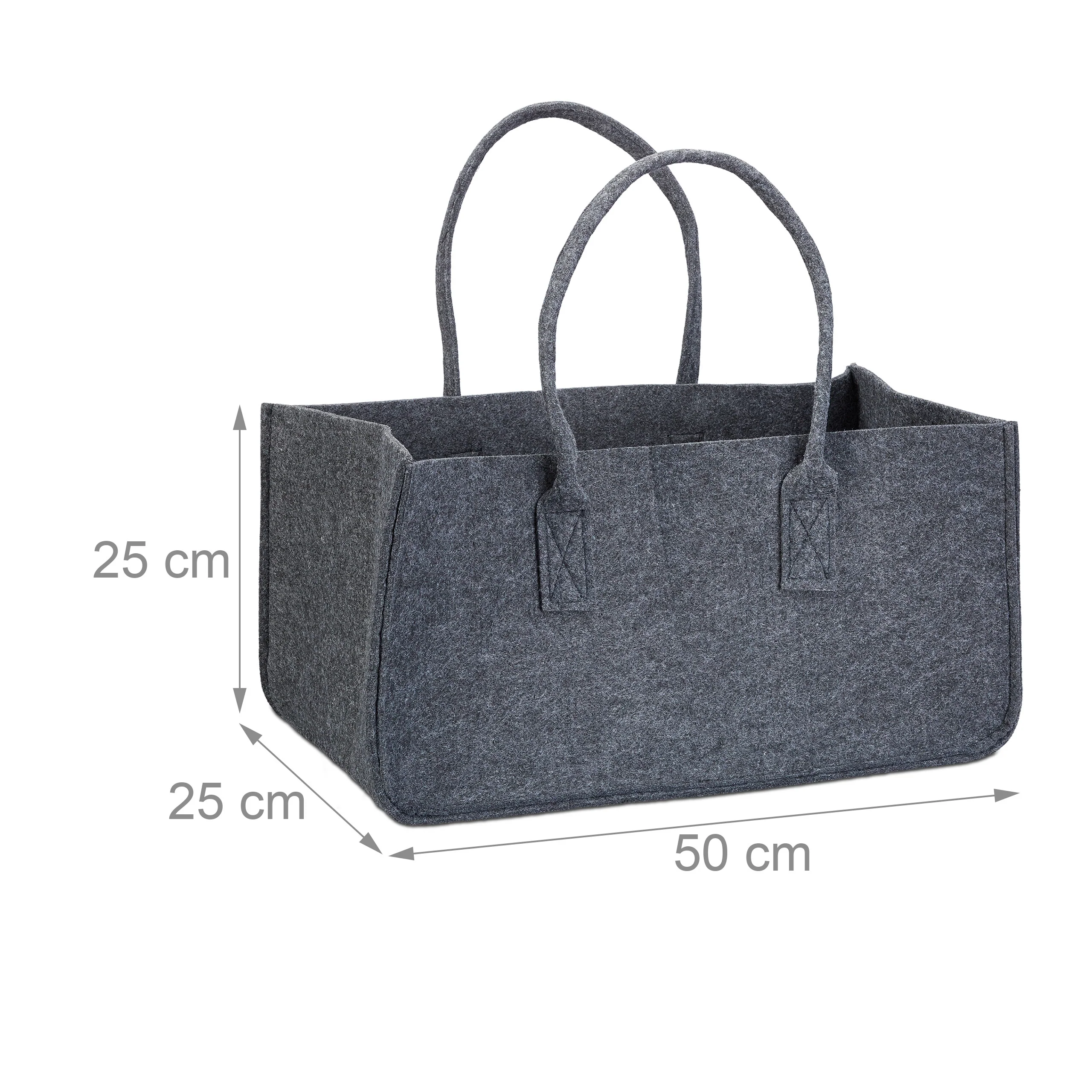 8x Kaminholztasche aus Filz, schwarz - Image 23