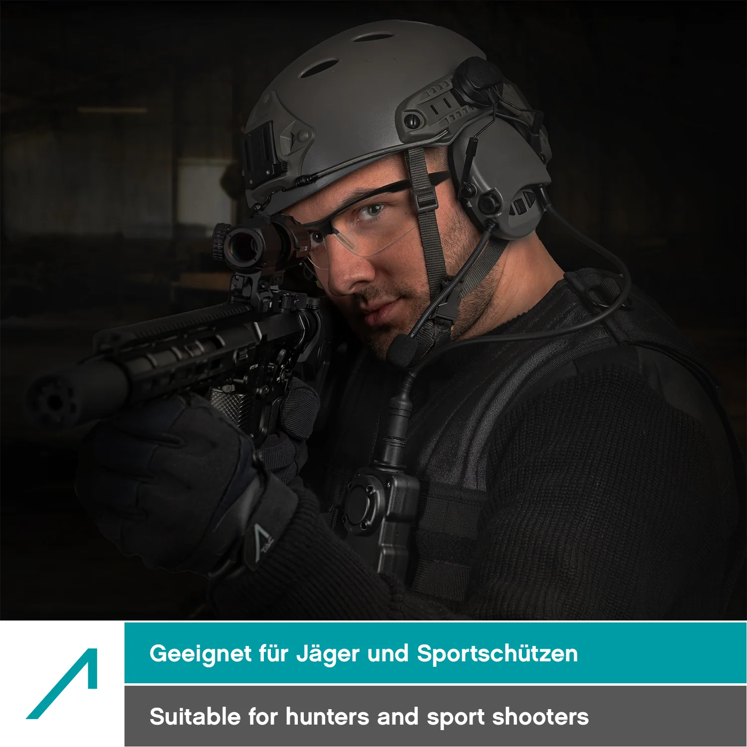 ACE Evo Schutzbrille - Antibeschlag-Arbeitsbrille für Arbeit, Airsoft, Schießsport etc. - Getönt - Image 13