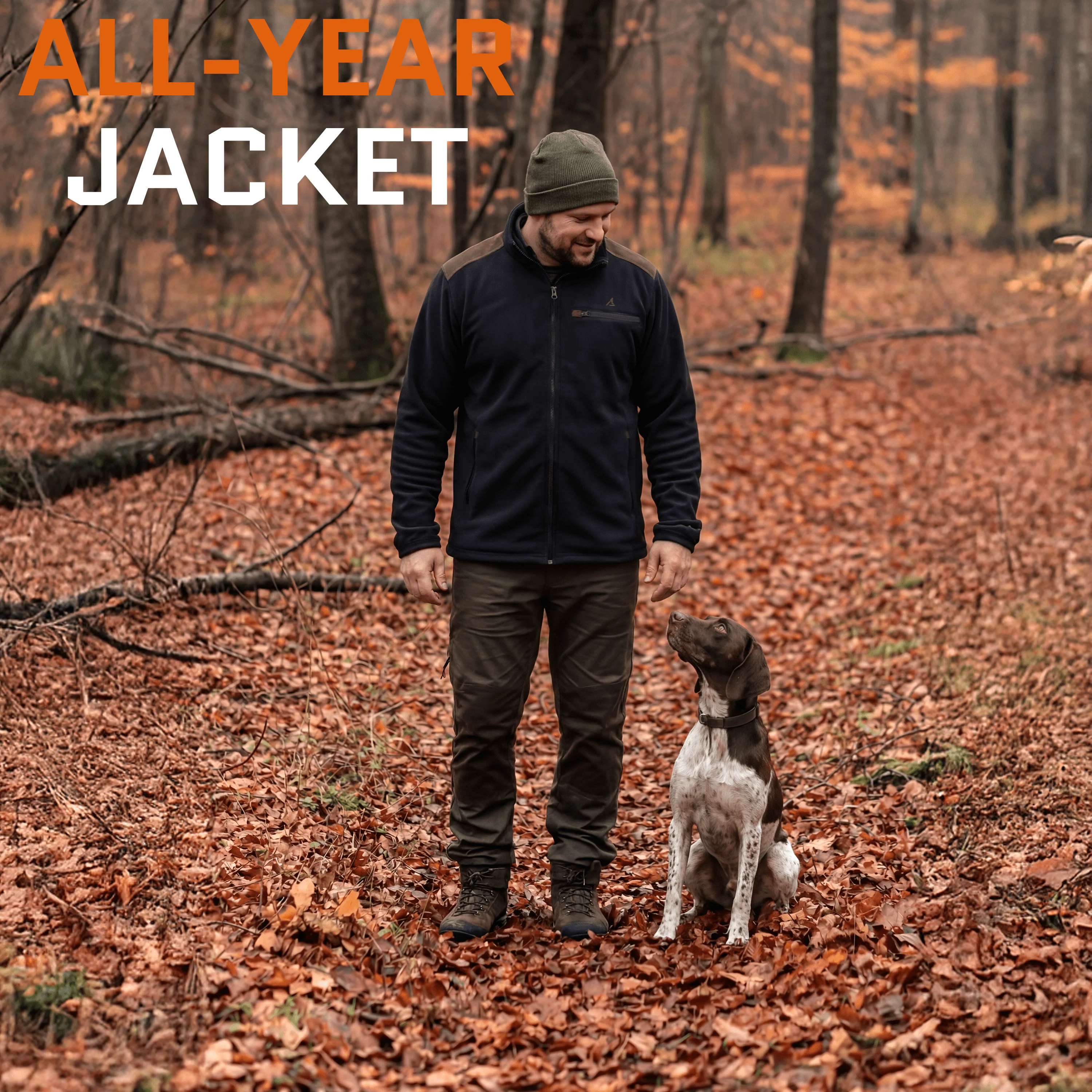 ACE Schakal Jäger-Fleecejacke für Herren - Outdoor-Jacke aus Fleece für Männer - Schwarz - Image 29