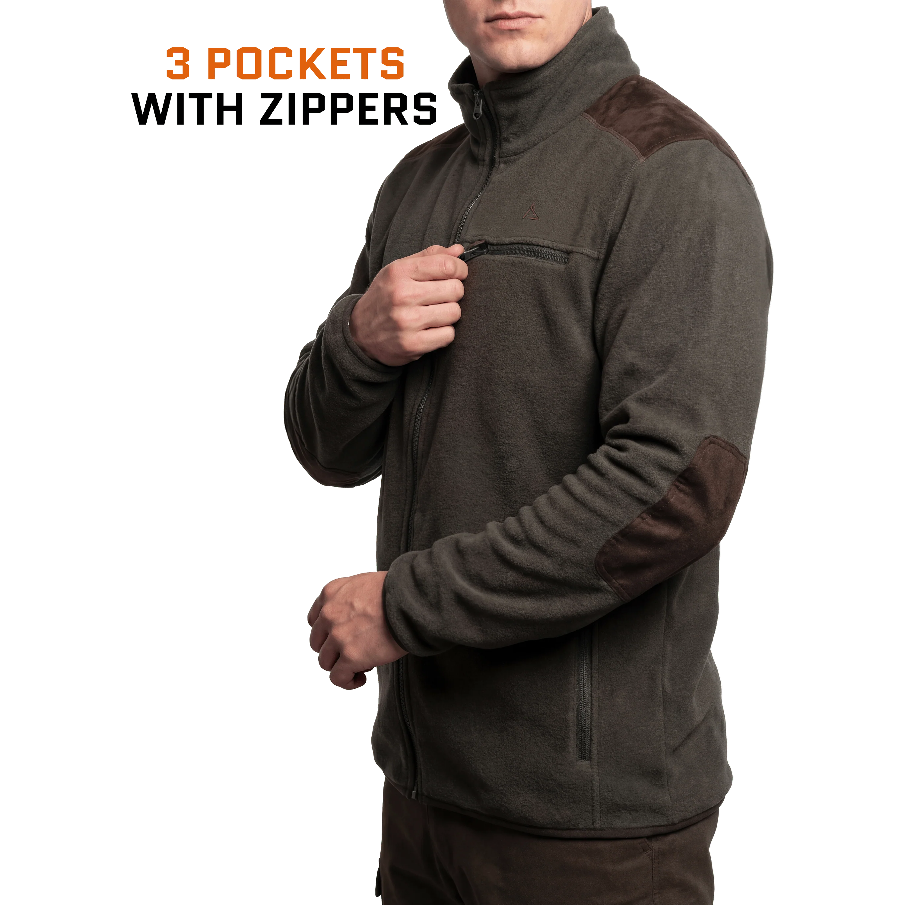 ACE Schakal Jäger-Fleecejacke für Herren - Outdoor-Jacke aus Fleece für Männer - Schwarz - Image 34