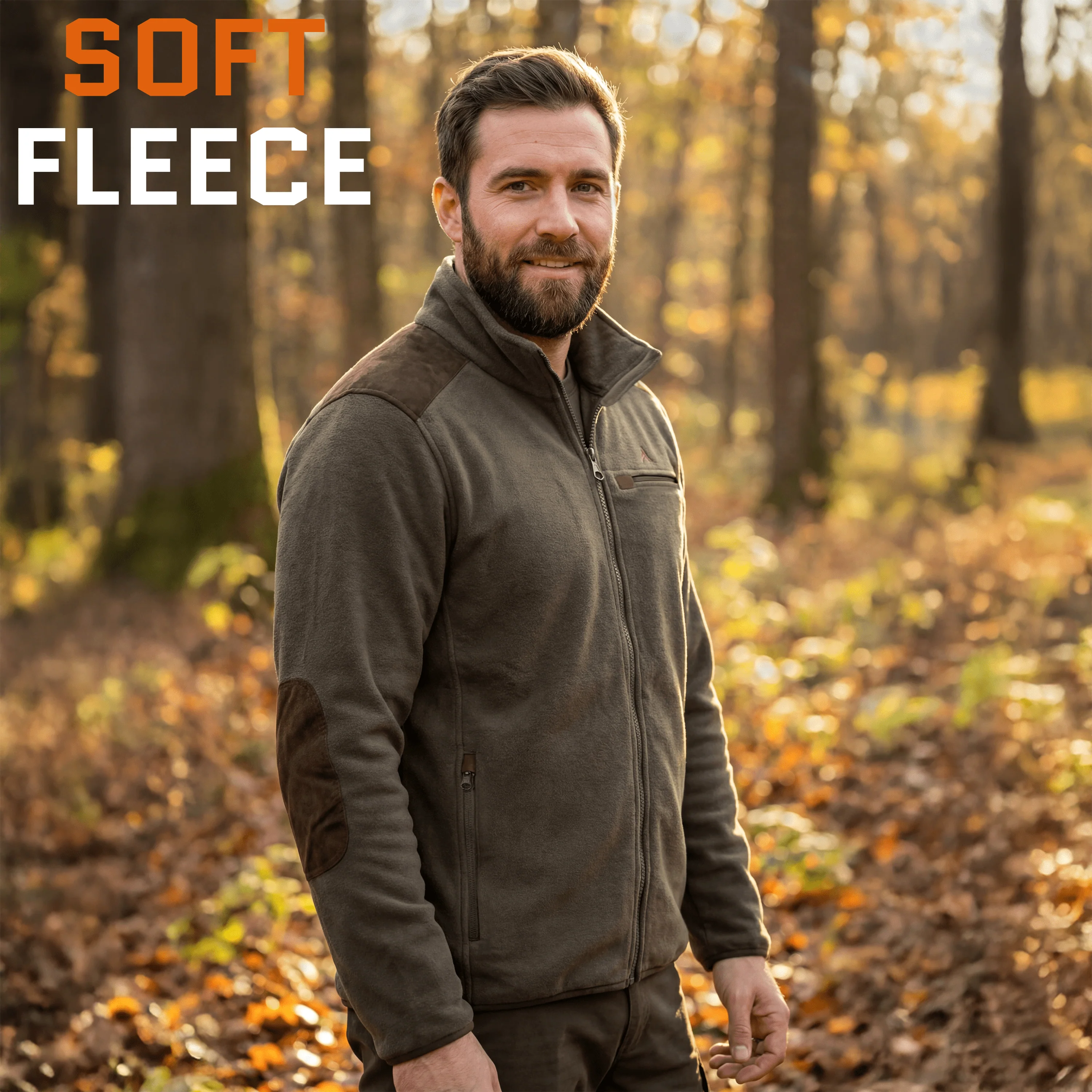 ACE Schakal Jäger-Fleecejacke für Herren - Outdoor-Jacke aus Fleece für Männer - Schwarz - Image 49