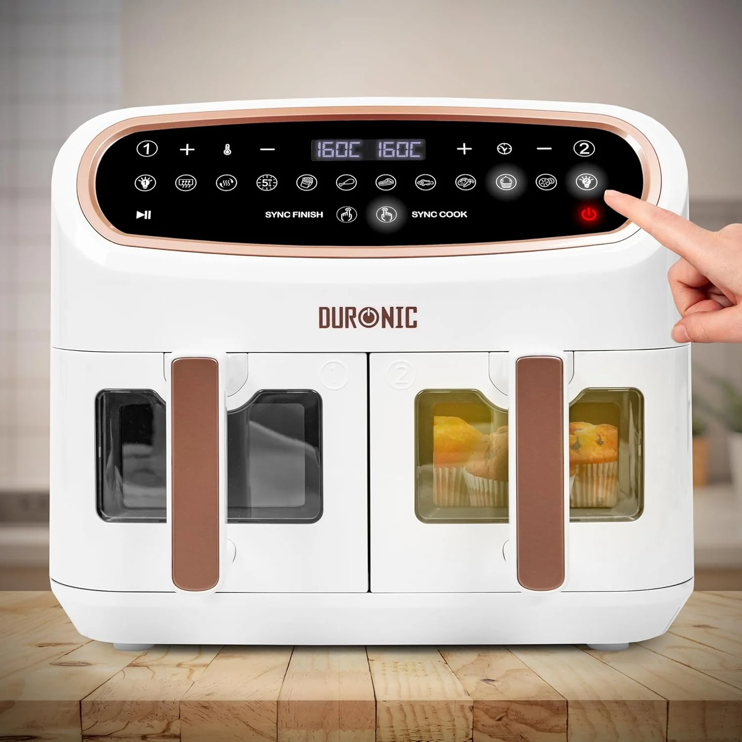 AF34 WG Air Fryer | Doppelfritteuse | 10 Programme - Image 2