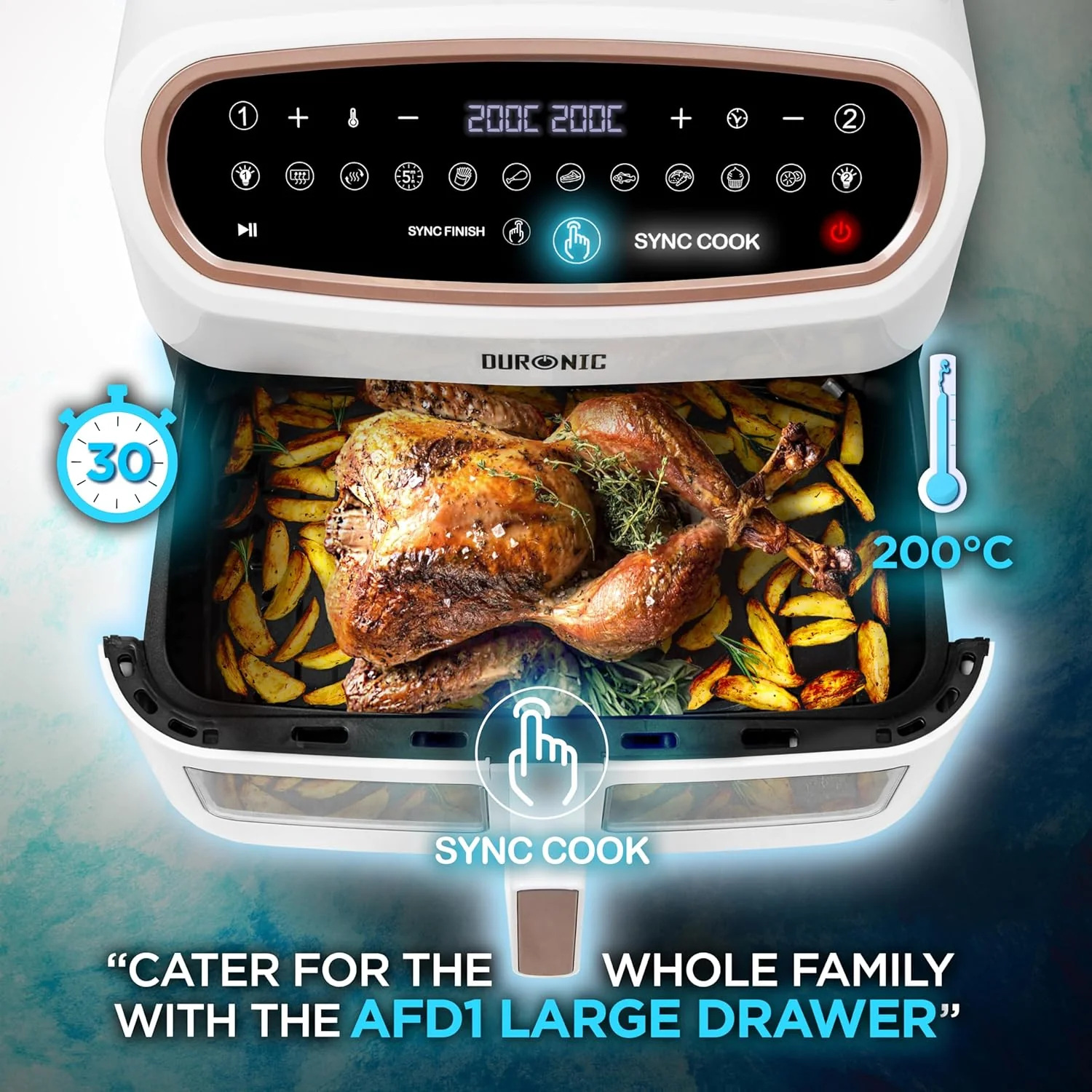AF34 WG Air Fryer | Doppelfritteuse | 10 Programme - Image 4