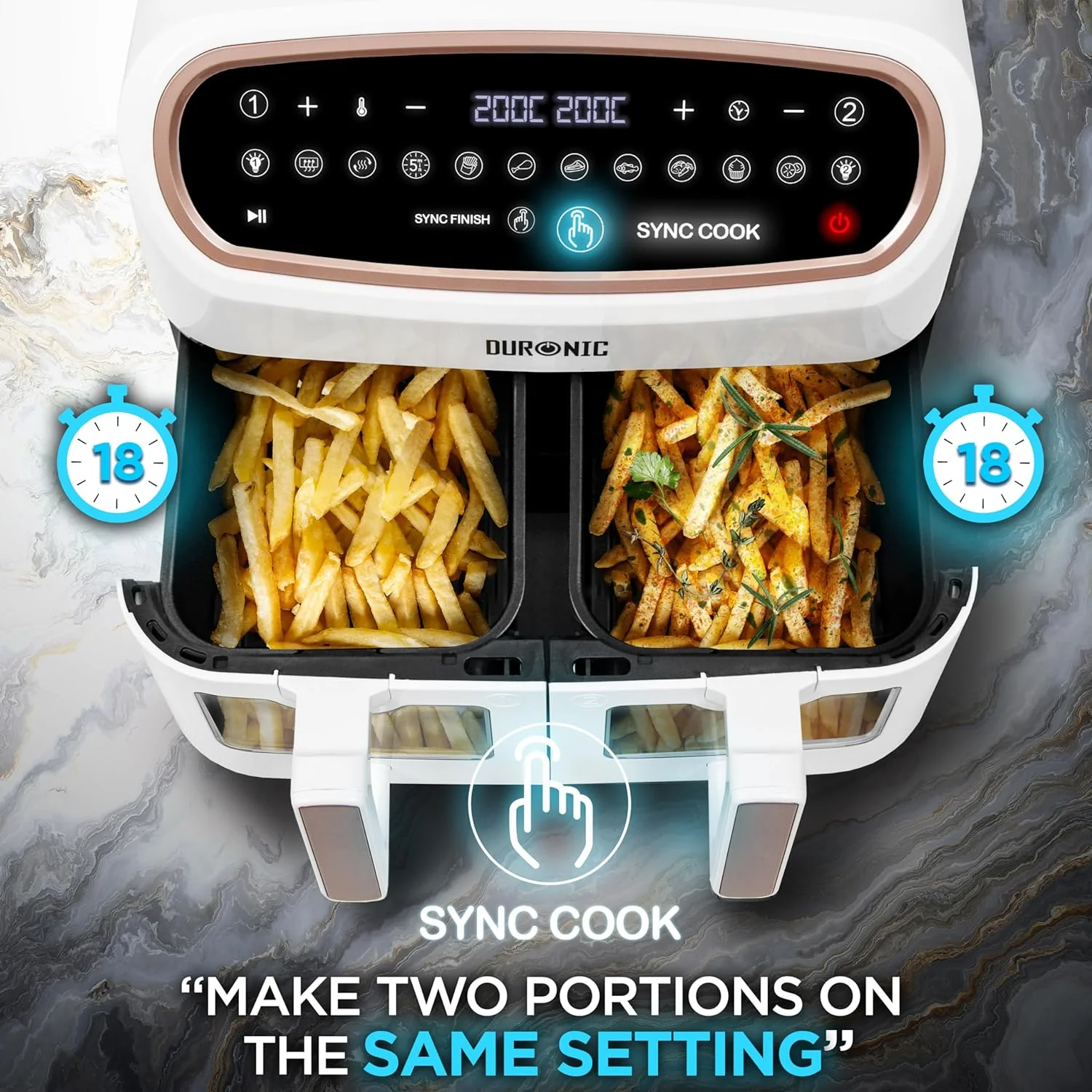 AF34 WG Air Fryer | Doppelfritteuse | 10 Programme - Image 5