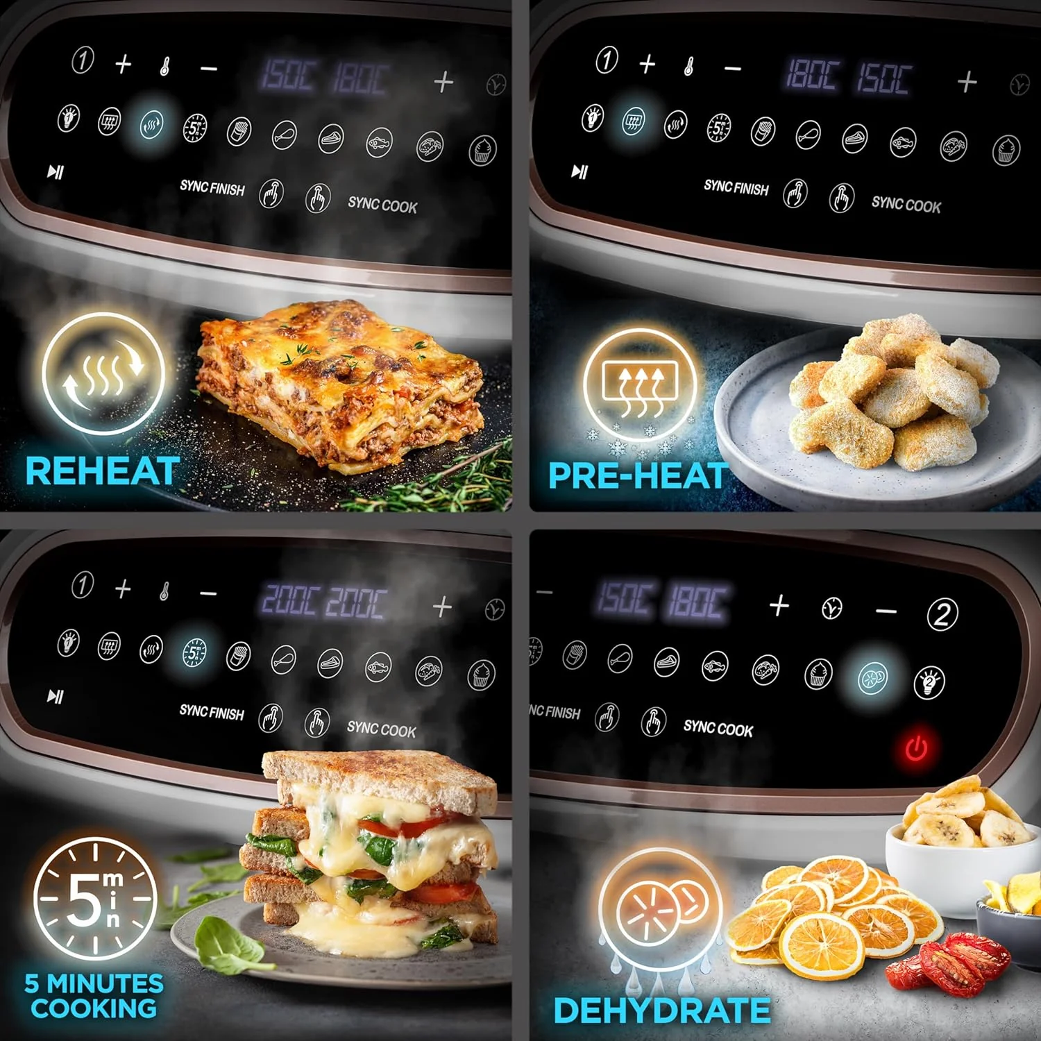 AF34 WG Air Fryer | Doppelfritteuse | 10 Programme - Image 7