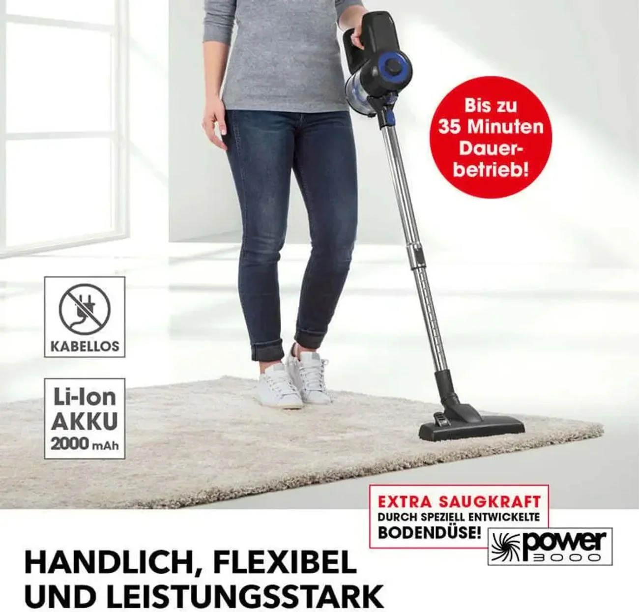 Akku-Zyklonstaubsauger 22,2V – vielseitig für Zuhause & Auto– Ohne Akku und Ladegerät - Image 5