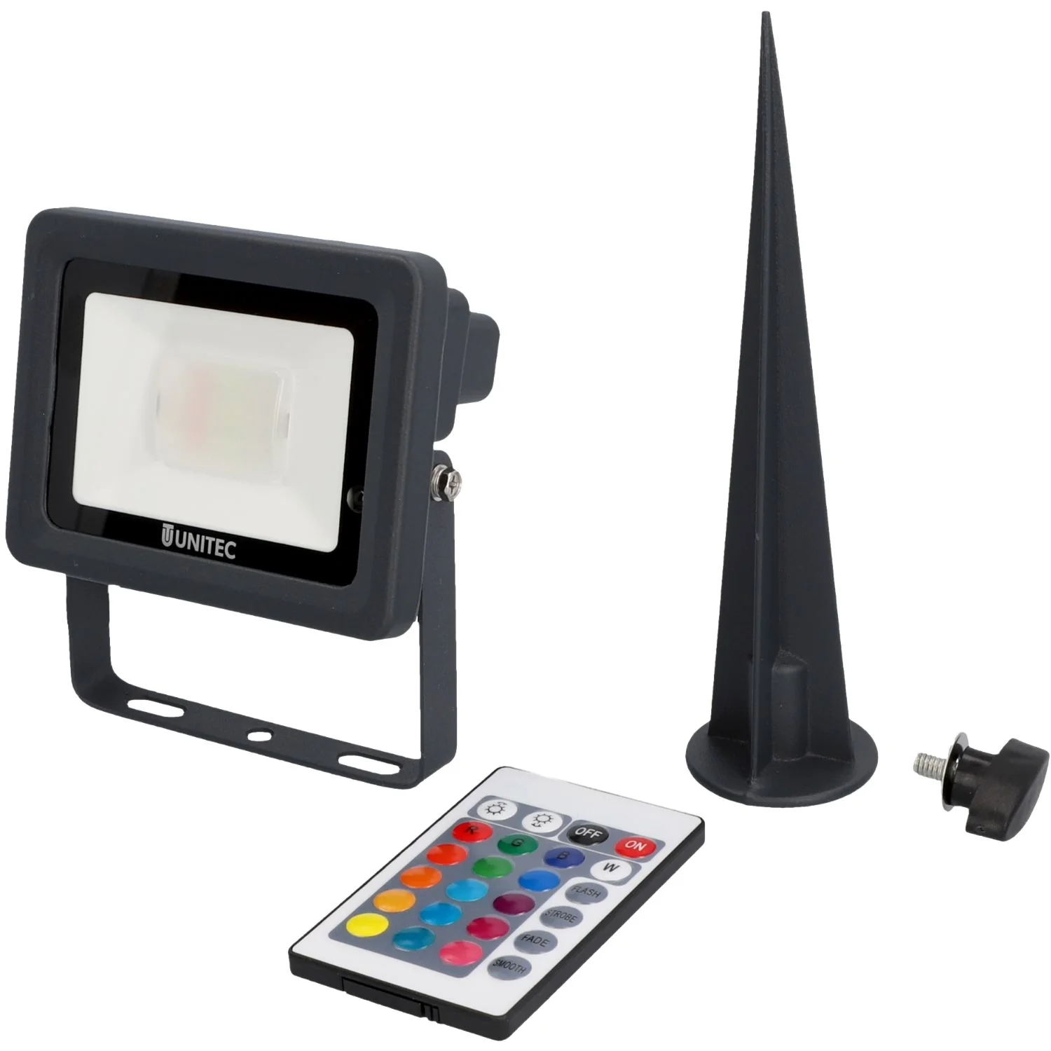 Alu LED Strahler IP65 Farbwechsel mit Halterung + Erdspieß - Image 9