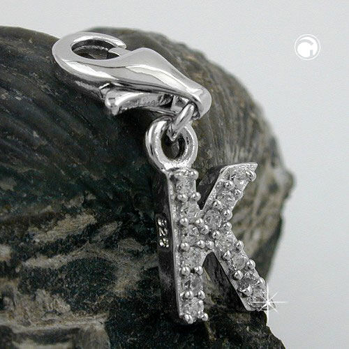 Anhänger, Charm Buchstabe K, Silber 925 - Image 2
