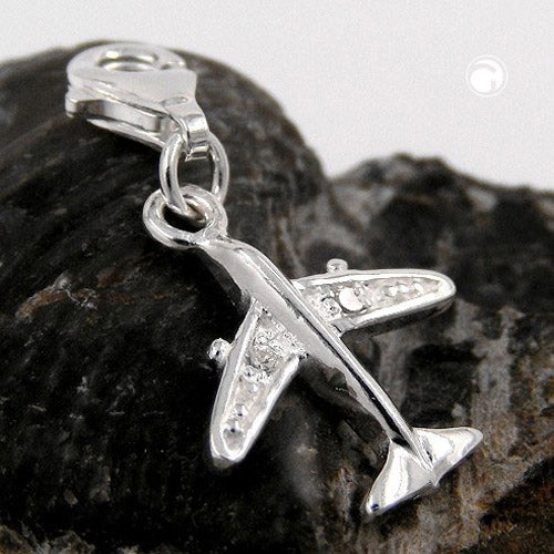 Anhänger, Charm Flugzeug, Silber 925 - Image 2