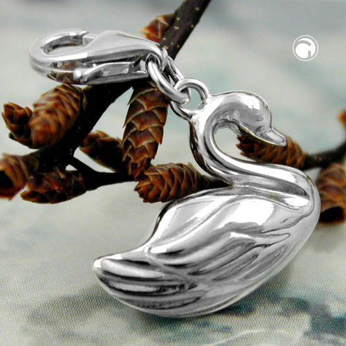 Anhänger, Charm Schwan, Silber 925 - Image 2
