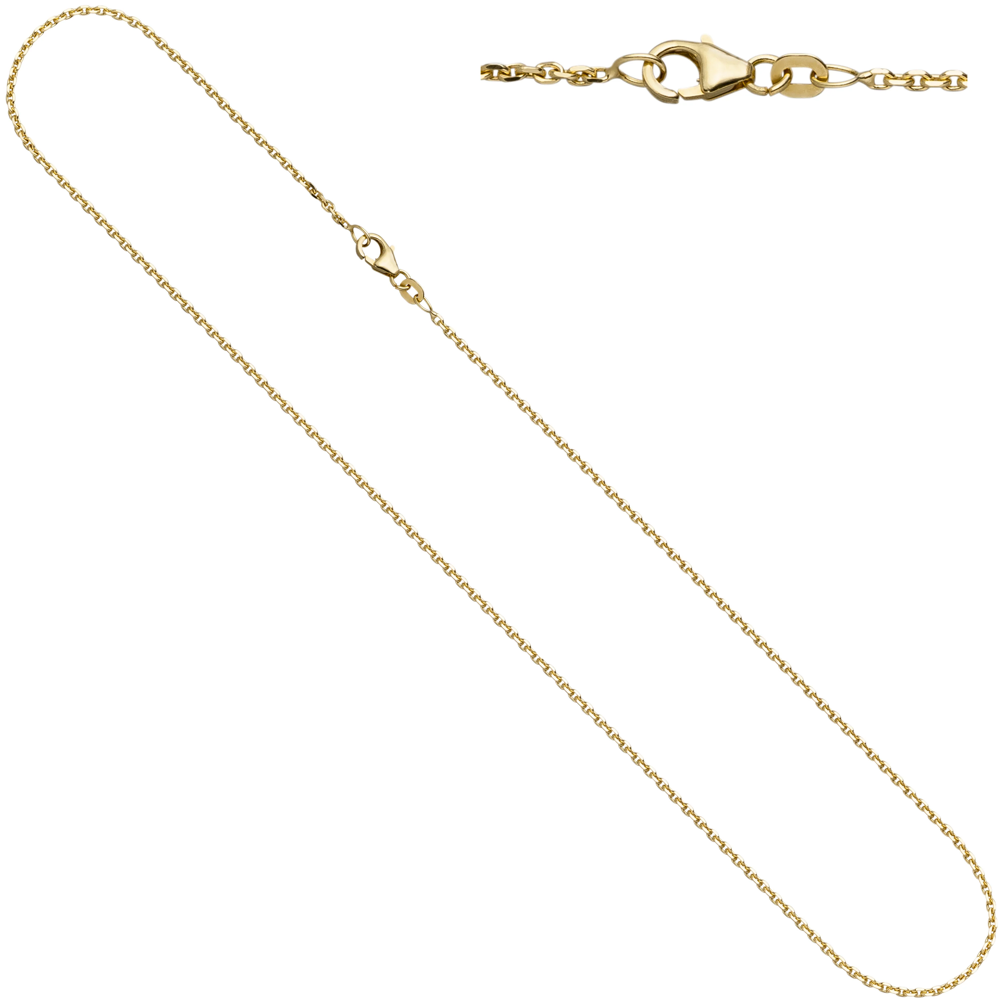 Ankerkette 333 Gelbgold diamantiert 1,9 mm 42 cm Gold Kette Halskette Goldkette - Image 2