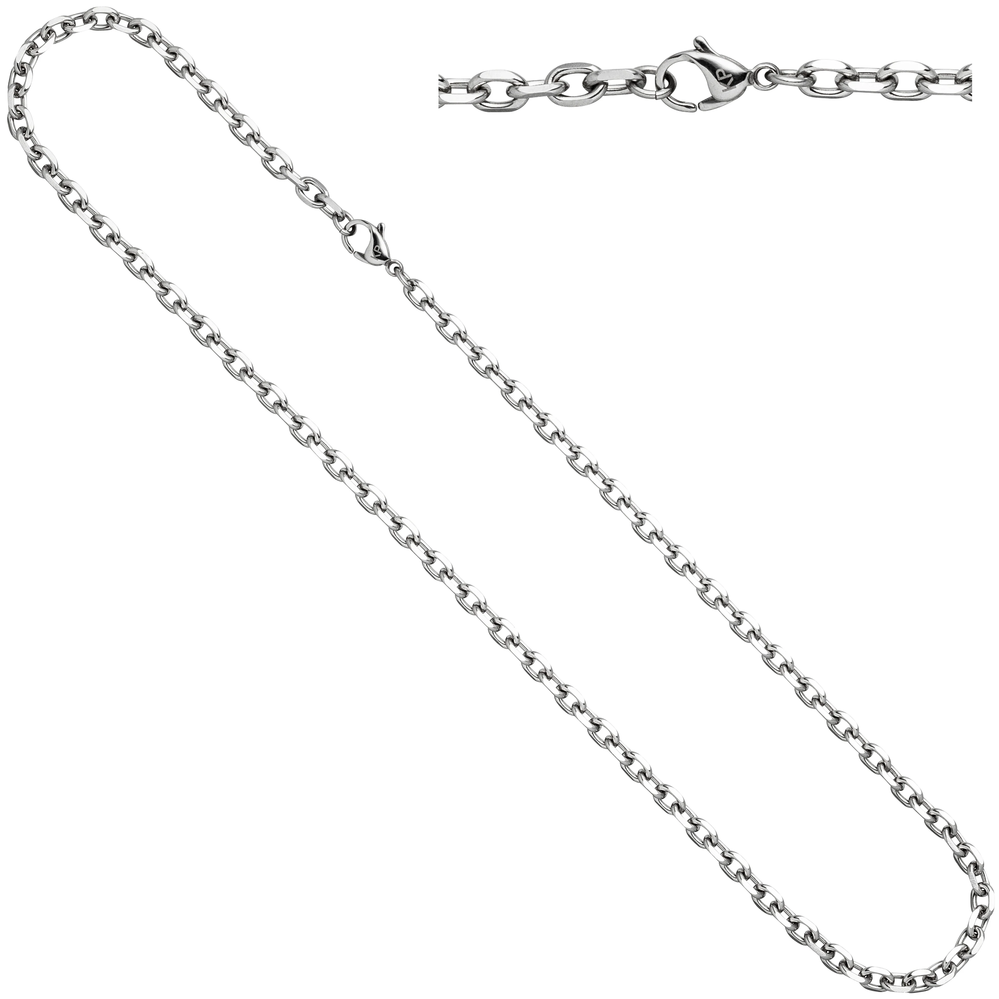 Ankerkette Edelstahl 4,3 mm 80 cm Halskette Kette Karabiner - Image 2