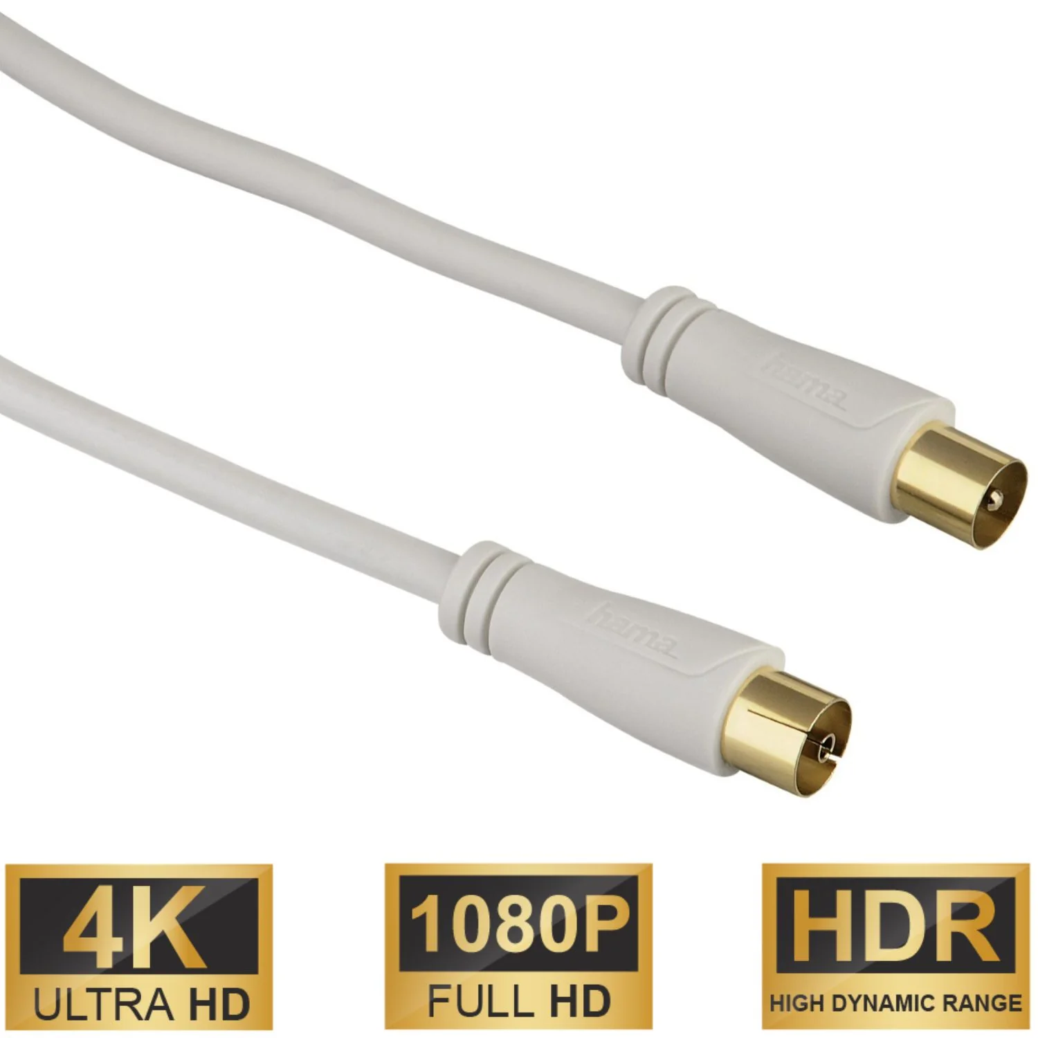 Antennen-Kabel 15m 90dB Filter vergoldet Weiß - Image 4