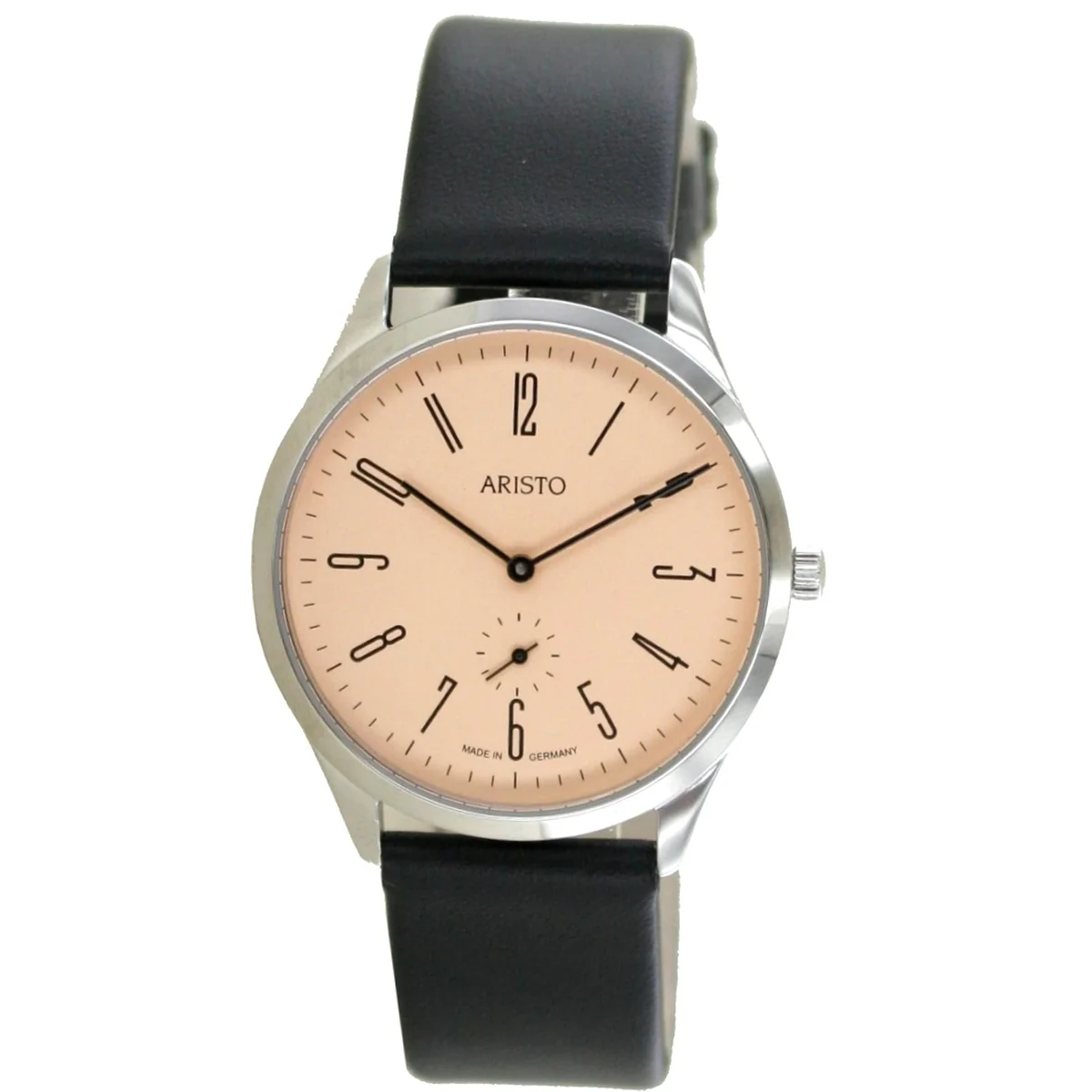 Aristo Bauhaus 1069 Herren Uhr Edelstahl 4H211 Leder