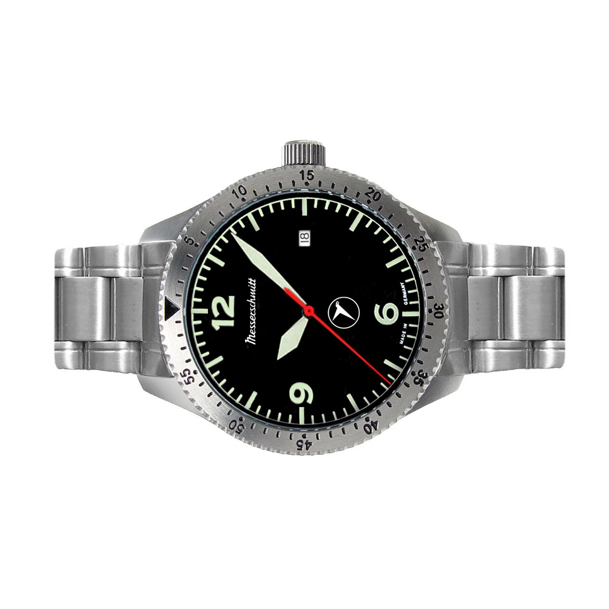 Aristo Herren Messerschmitt Uhr Fliegeruhr Automatik ME-7H164-MB Edelstahl - Image 2