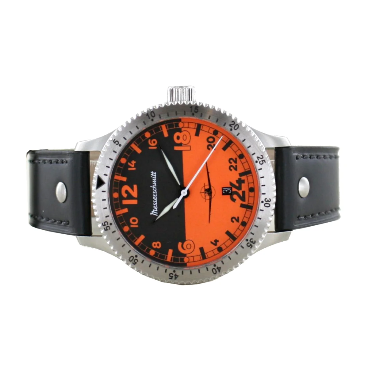 Aristo Herren Messerschmitt Uhr Fliegeruhr ME 108 / 108-24DR-O Orange - Image 2