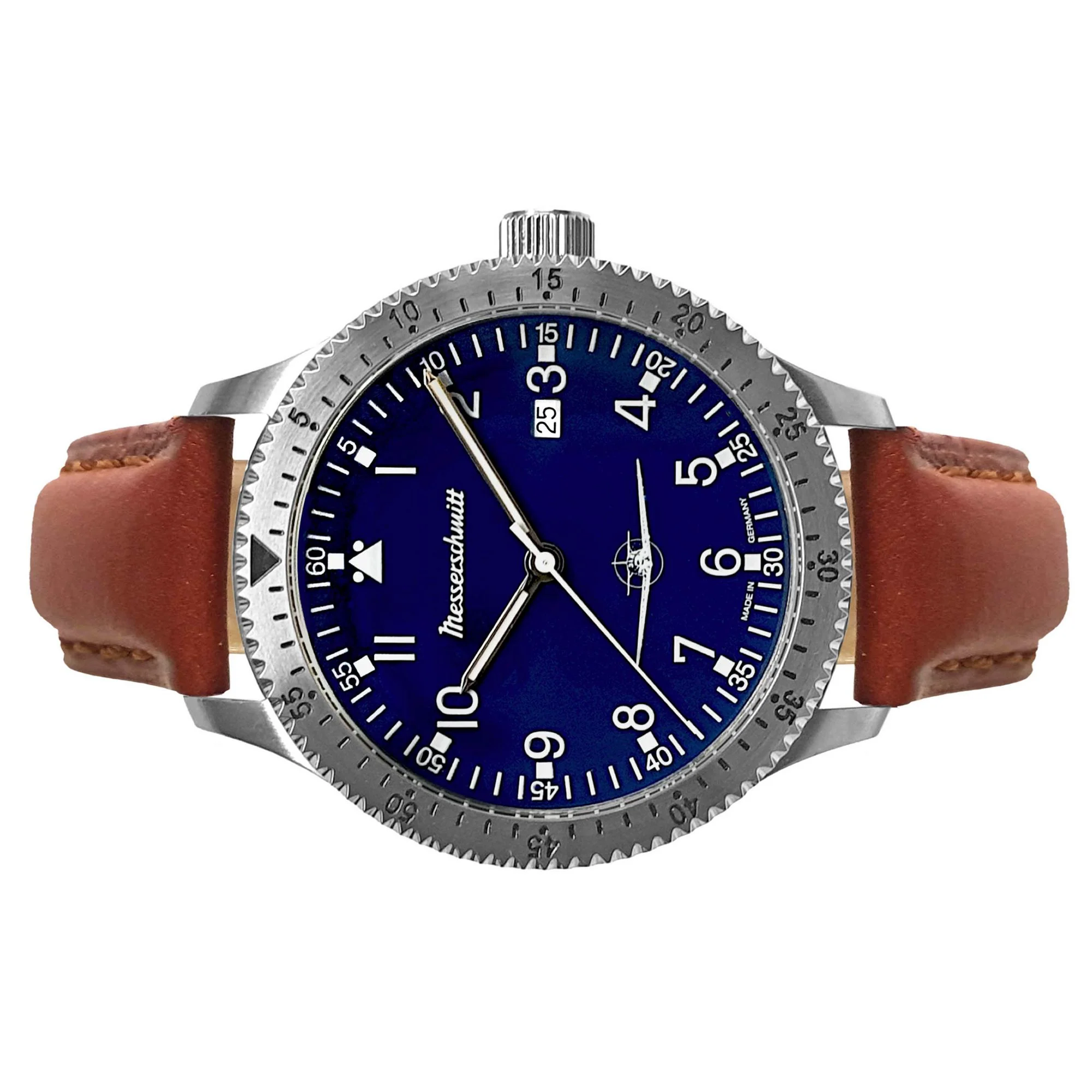 Aristo Herren Messerschmitt Uhr Fliegeruhr ME-108DR-L Leder - Image 2