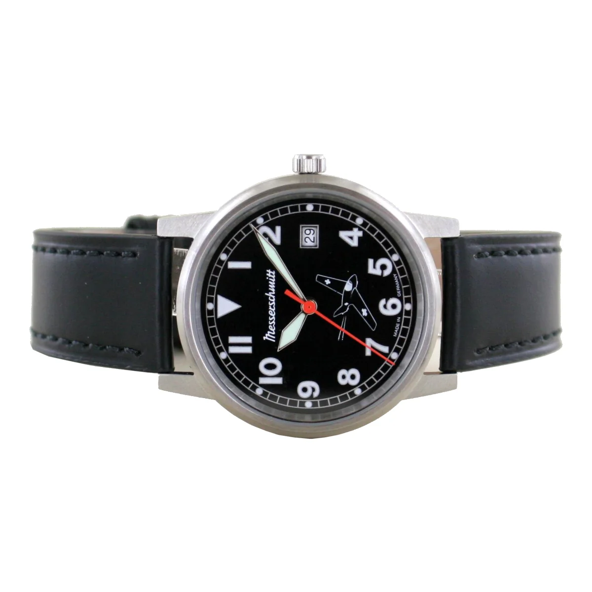 Aristo Unisex Messerschmitt Uhr Fliegeruhr - Komet 80 Jahre - ME163-80-6 Leder - Image 2
