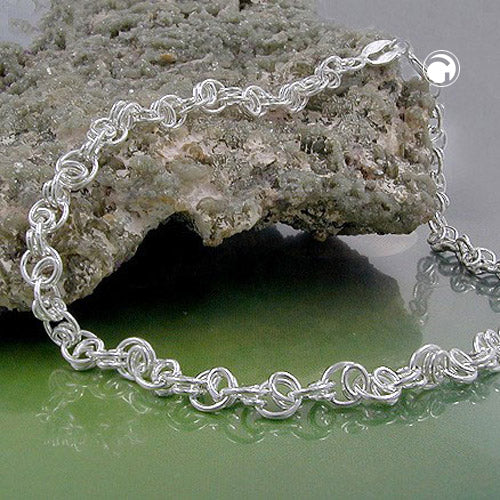 Armband 3,8mm Scrollmuster Silber 925 19cm