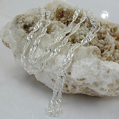 Armband 3mm Singapur diamantiert Silber 925 21cm - Image 2