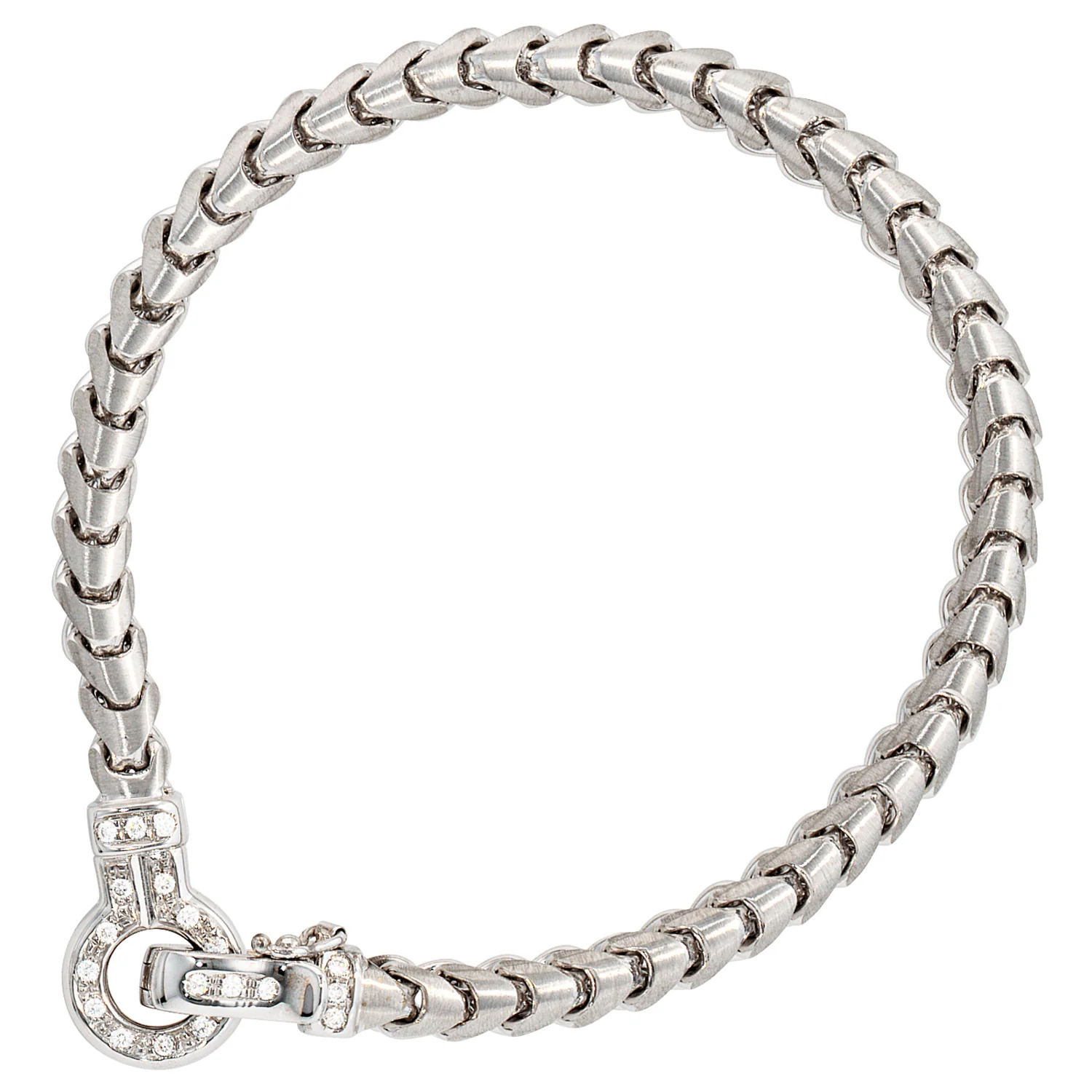 Armband 585 Gold Weißgold 20 Diamanten Brillanten 19 cm Weißgoldarmband - Image 2