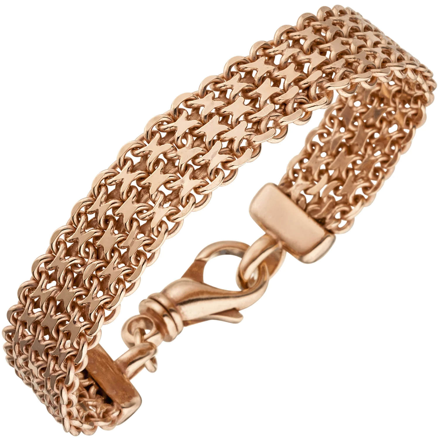 Armband 925 Sterling Silber rotgold vergoldet 20 cm - Image 2