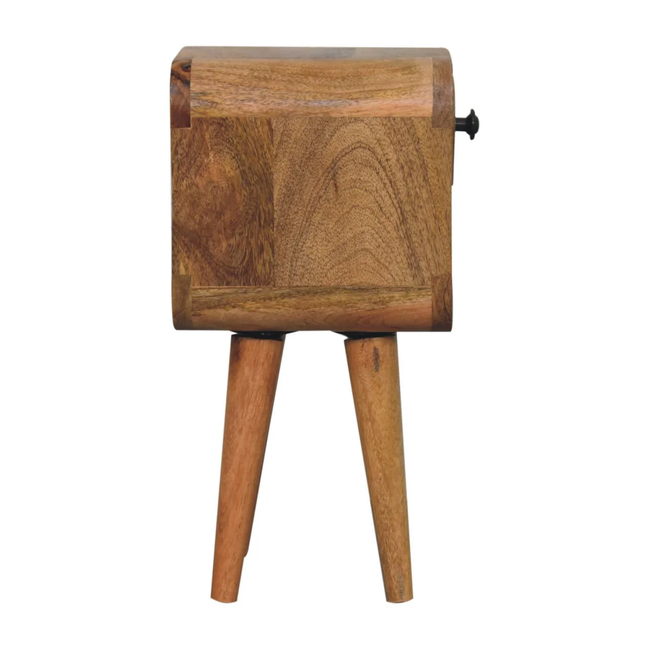 Artisan Furniture extra Mini eichenähnlicher gebogener unterer Nachttisch, 1 Schublade, 1 Regal - Image 11