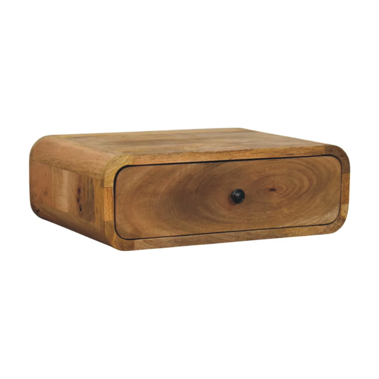 Artisan Furniture Massivholz Avora wandmontierter eichenähnlicher Nachttisch mit 1 Schublade, Beige - Image 3