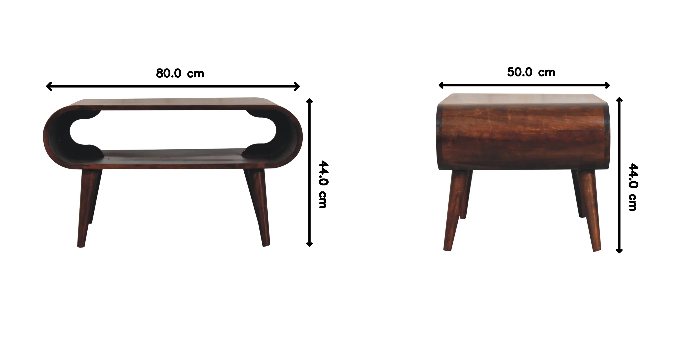 Artisan Furniture Massivholz-Couchtisch California aus Walnussholz, offen, braun - Image 2