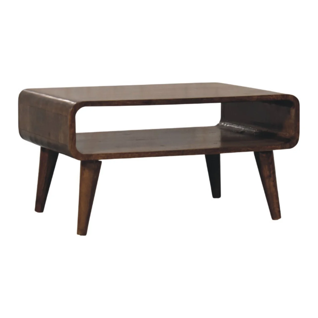 Artisan Furniture Massivholz Couchtisch mit abgerundeten Kanten, braun - Image 2