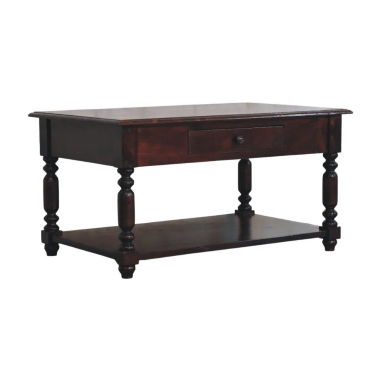 Artisan Furniture Massivholz gedrechselte Beine Kirschholz-Konsolentisch Braun - Image 3