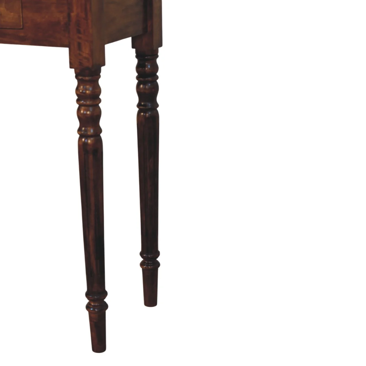 Artisan Furniture Massivholz gedrehte Beine 3-Schubladen Kastanien Konsole, Braun - Image 8