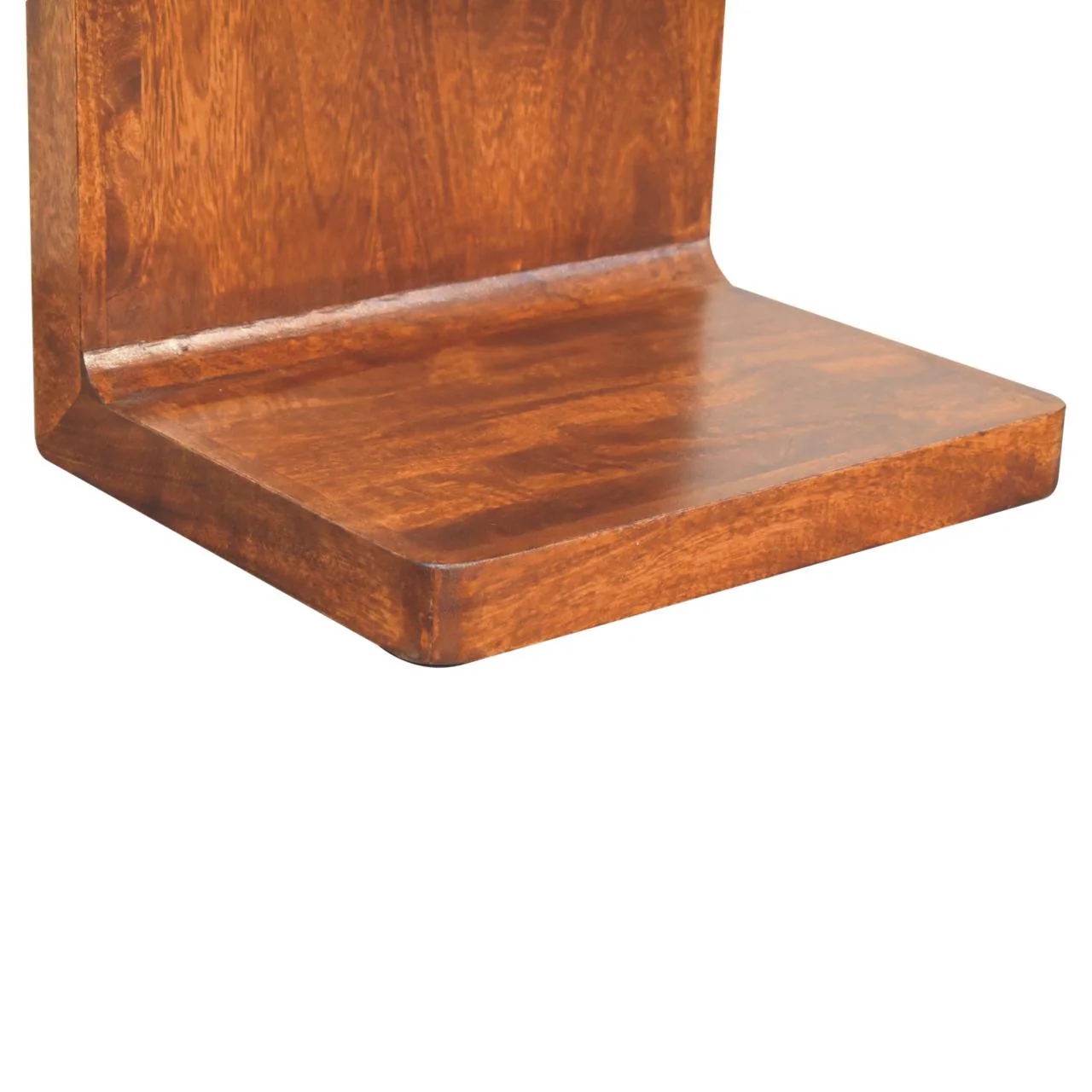 Artisan Furniture Massivholz Kastanien T-Bar runder Nachttisch, 1 Schublade, Braun - Image 9