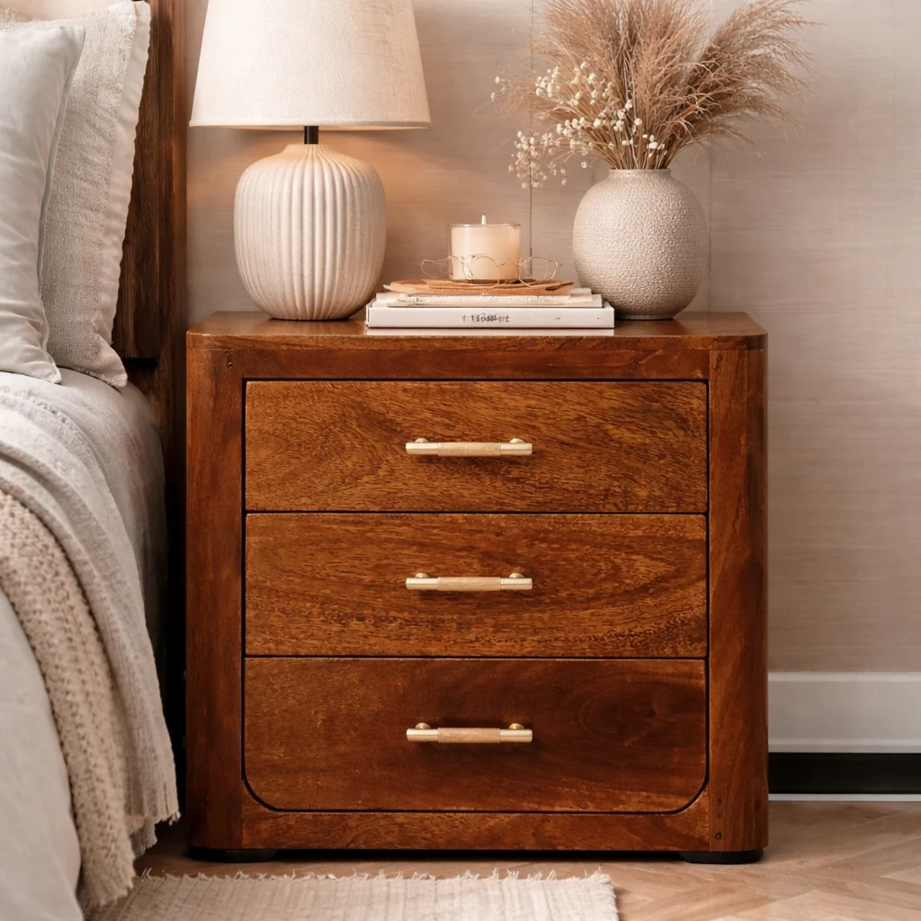 Artisan Furniture Massivholz Luca Nachttisch Braun