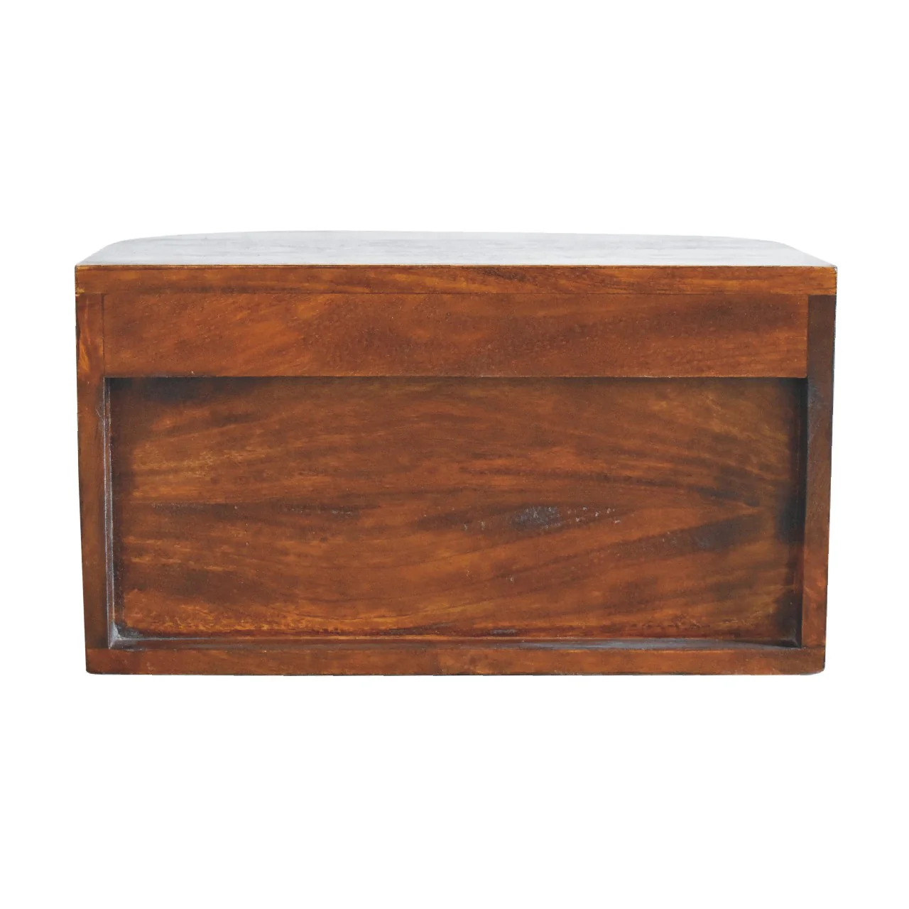 Artisan Furniture Massivholz Lunar Nachttisch mit 2 schwebenden Schubladen, Braun - Image 9