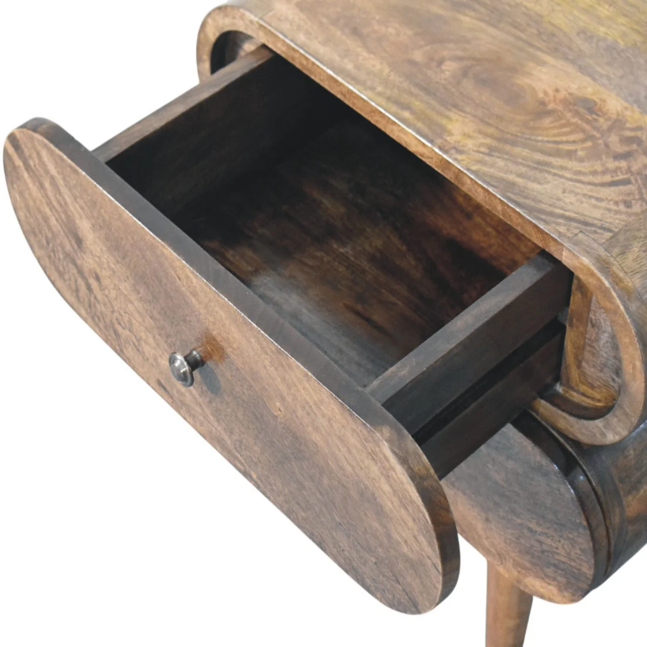 Artisan Furniture Massivholz-Nachttisch mit 2 Schubladen, braun - Image 8