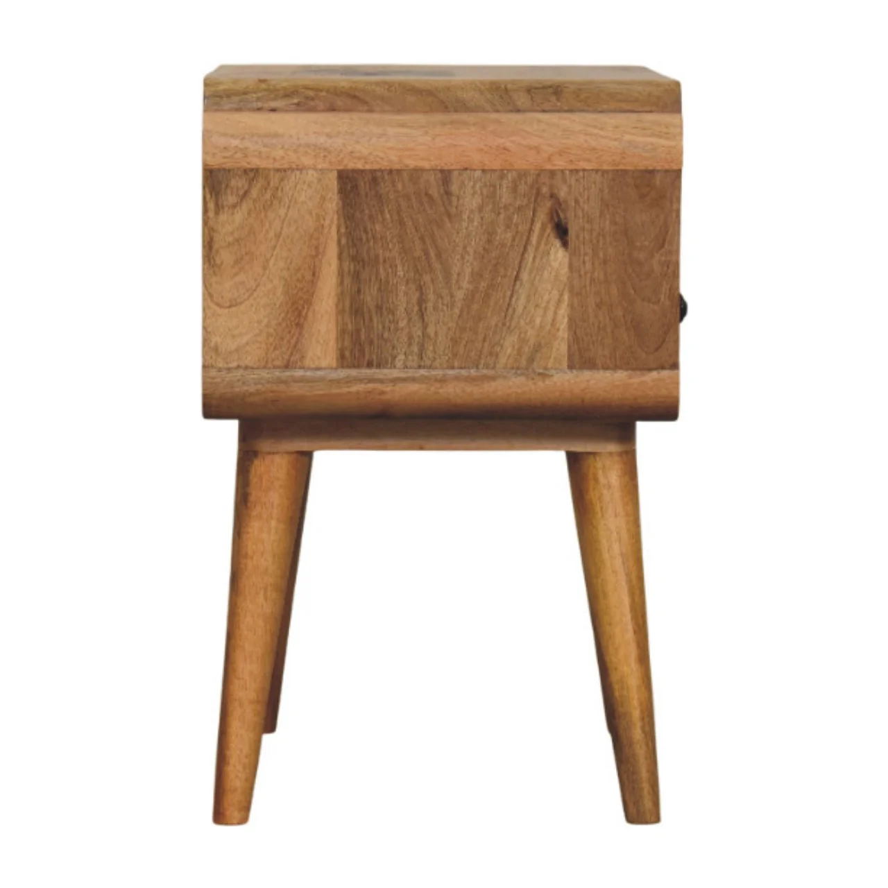 Artisan Furniture Massivholz Newton eichenähnlicher Nachttisch, 1 Schublade, 1 Regal, Beige - Image 9