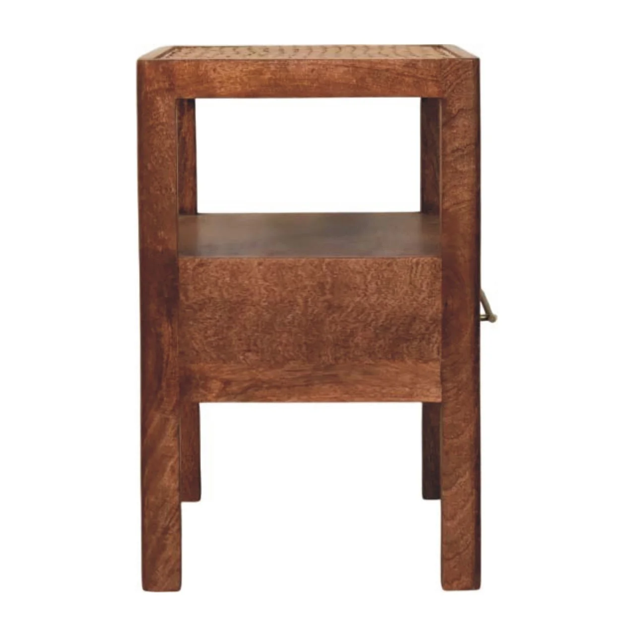 Artisan Furniture Massivholz The Caldera Nachttisch, 1 Schublade, 1 Regal, Braun - Image 10