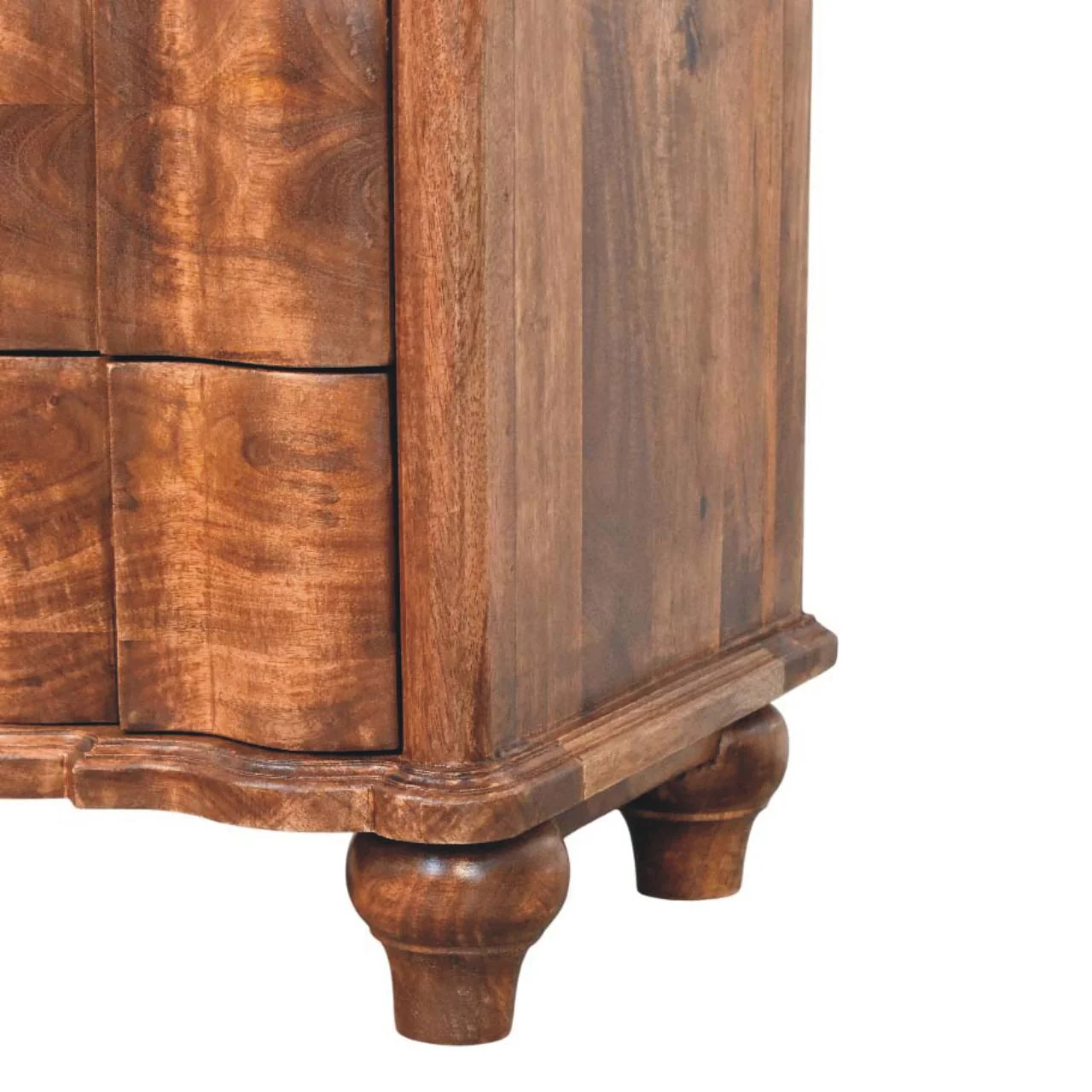 Artisan Furniture Massivholz Valencia Nachttisch, 3 Schubladen, Braun - Image 8