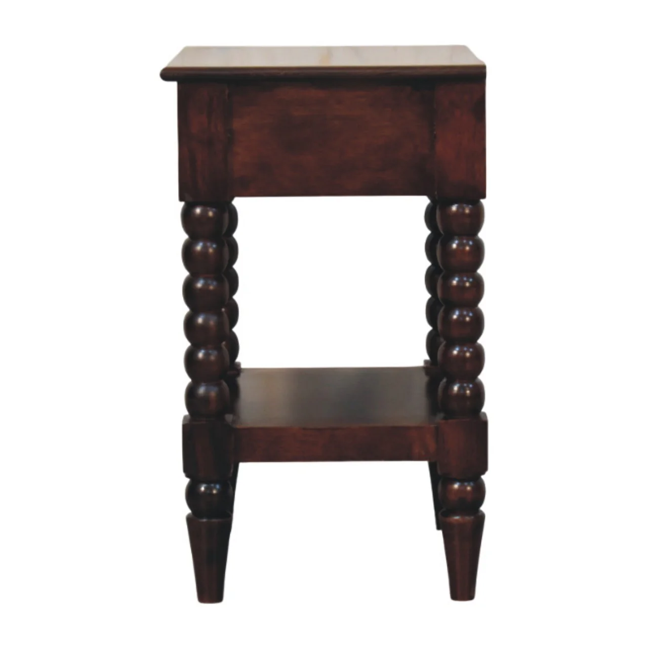 Artisan Furniture Massivholz Vienna Nachttisch mit 1 Schublade, 1 Regal, Dunkelbraun - Image 9