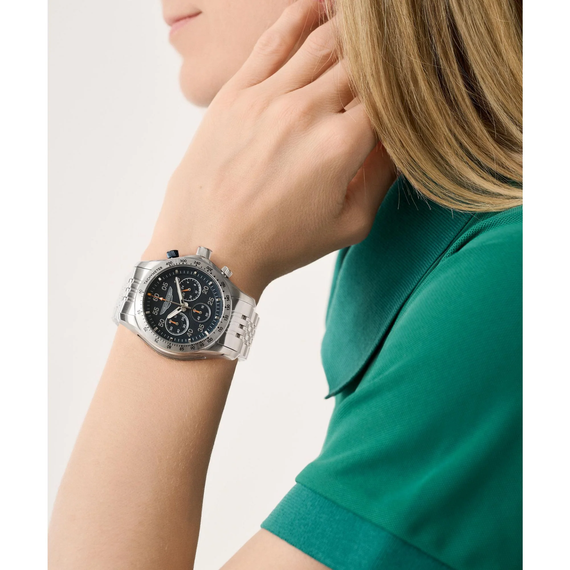 ASTON MARTIN Herren Uhr Chrono Armbanduhr AML THRILL MTRS1F503 Edelstahl - Image 6