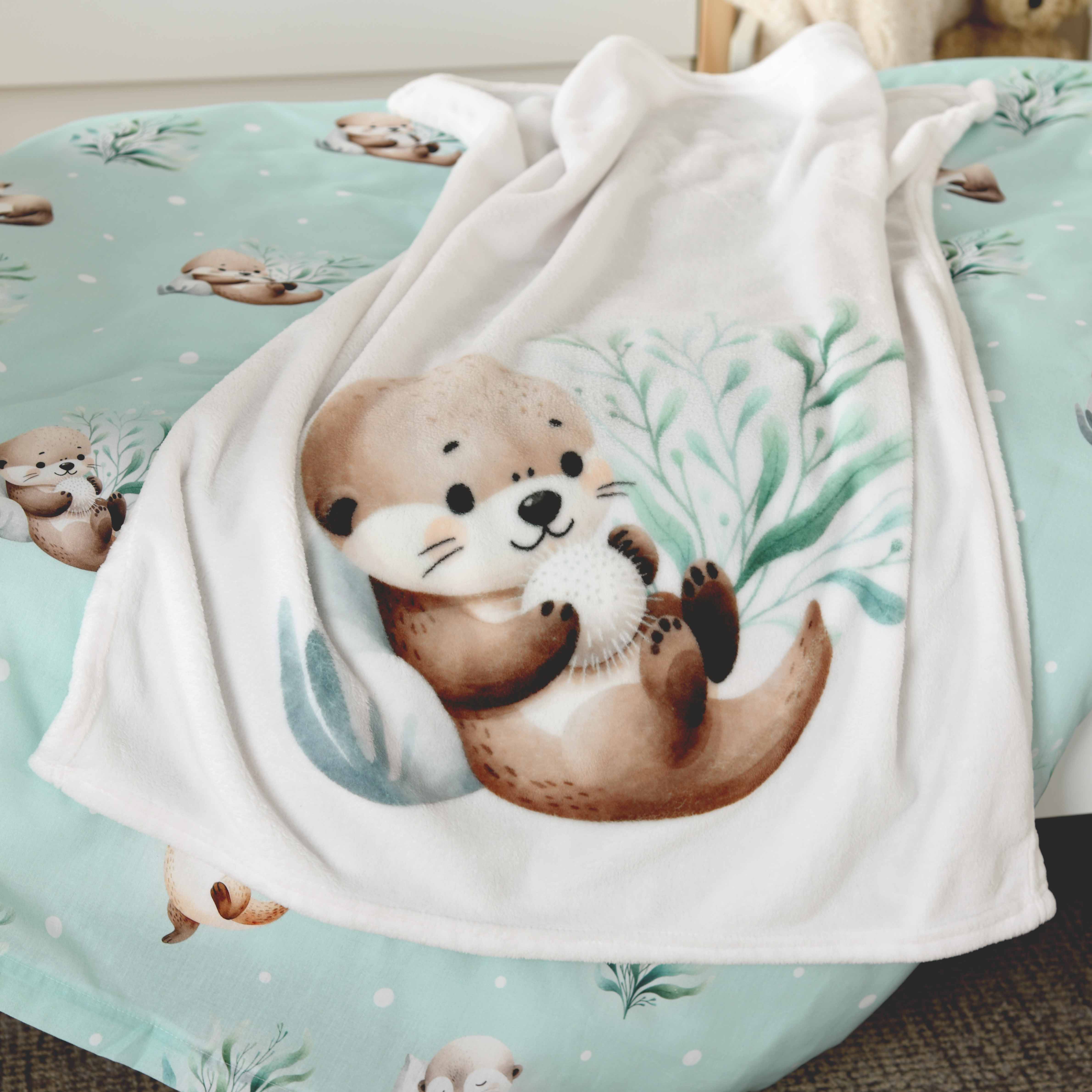 babybest® Microfaserflausch-Decke ‘Schnuffel-Otter’ - 75x100cm - Image 2