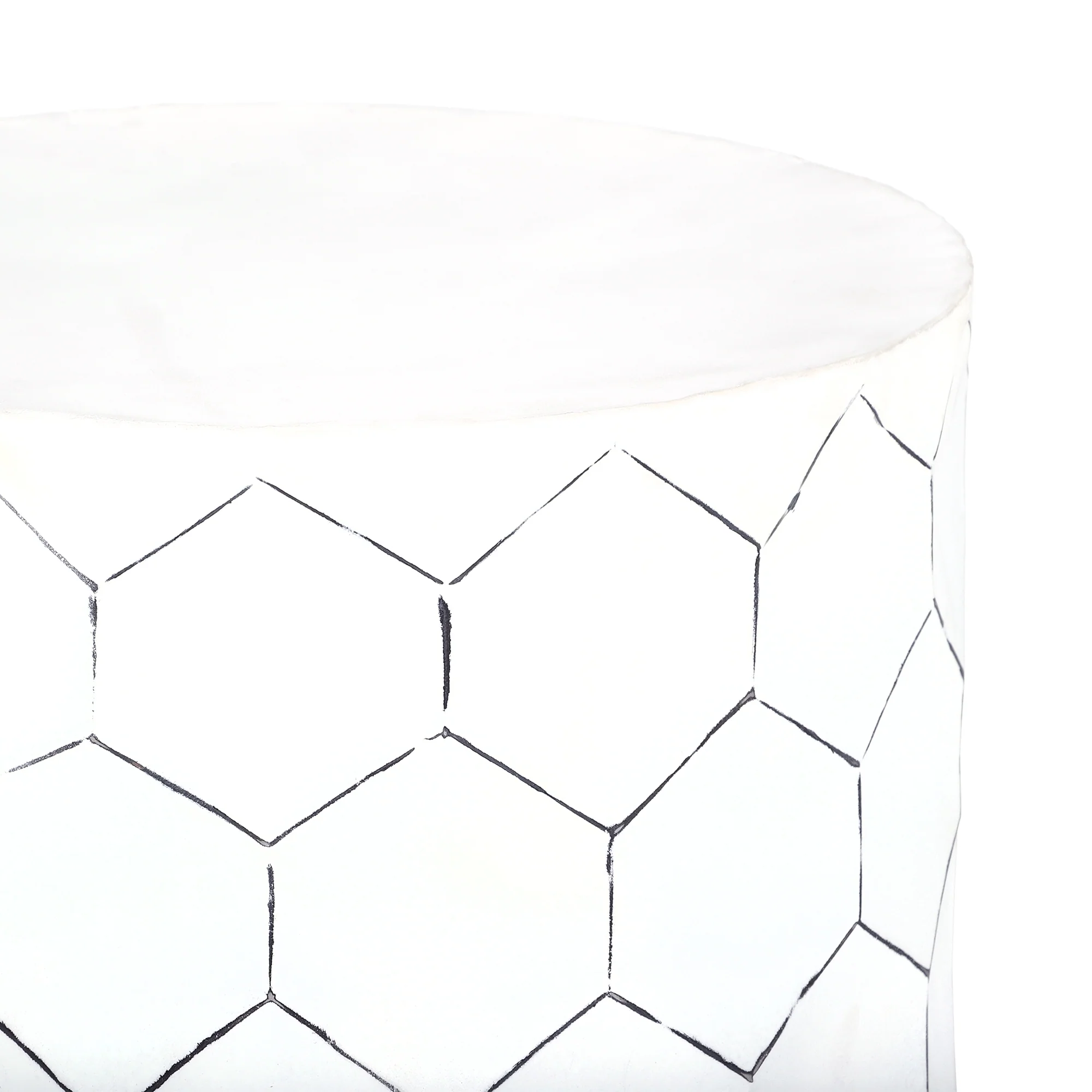 Beistelltisch Ø 38x45 cm Weiß aus Metall WOMO-Design - Image 3