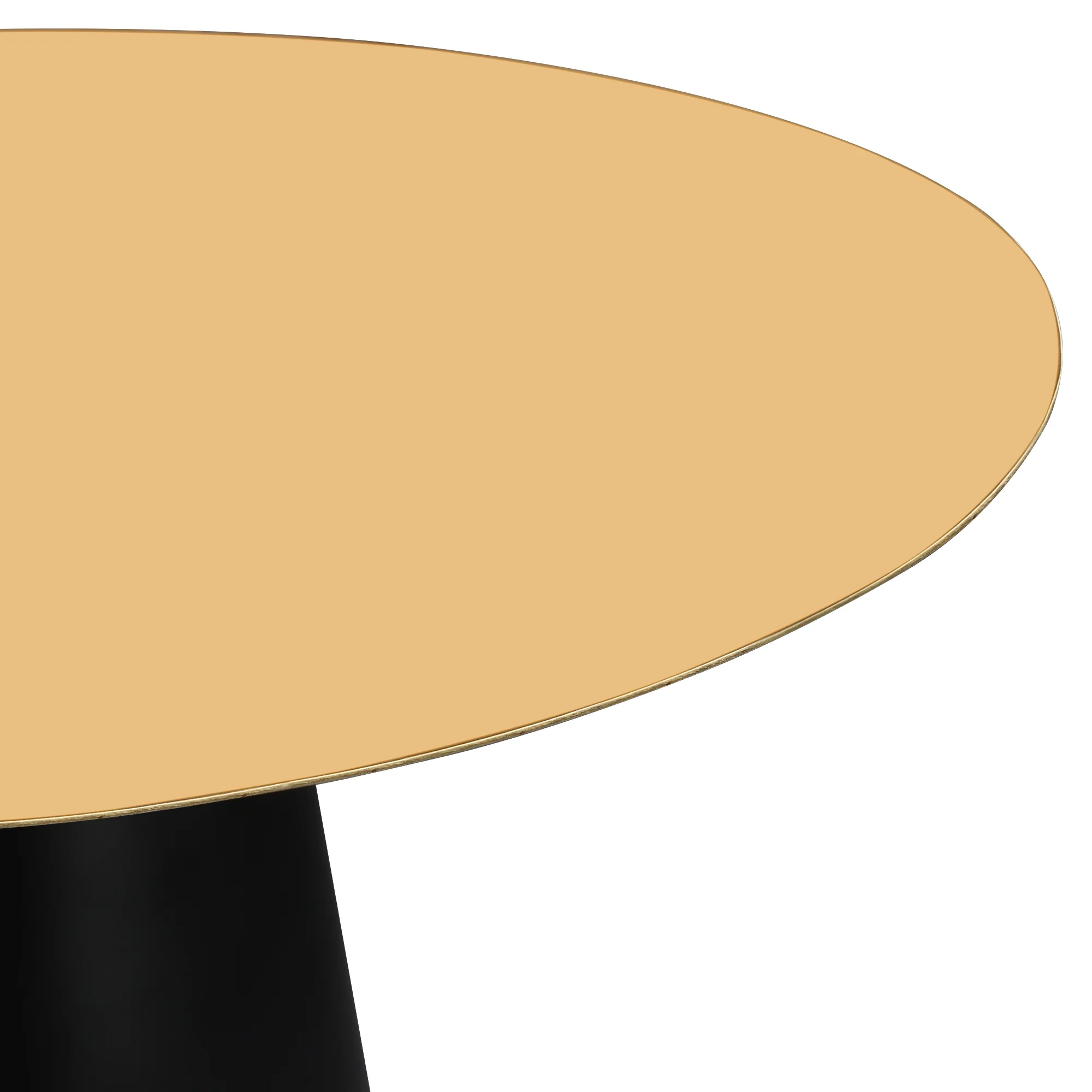 Beistelltisch Ø 50 cm Gold-Schwarz matt aus Metall WOMO-Design - Image 3
